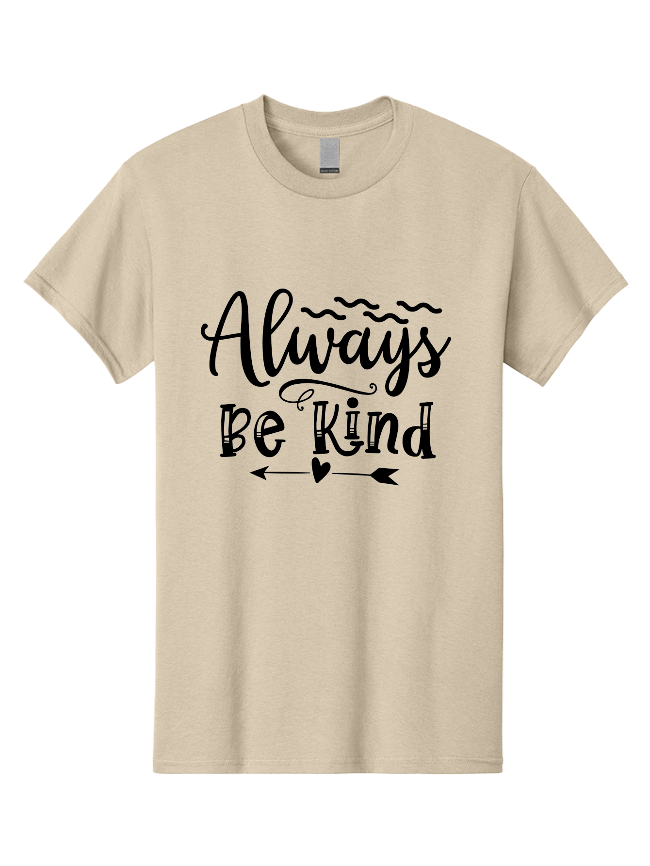 Always Be Kind Men'S Graphic Tee, 100% Cotton, Comfortable Casual Summer Wear, Machine Washable, Kindness Matters, Inspirational Quote, Motivational Phrase, Positive Message, Heartwarming Sentiment, Love And Care Aae100