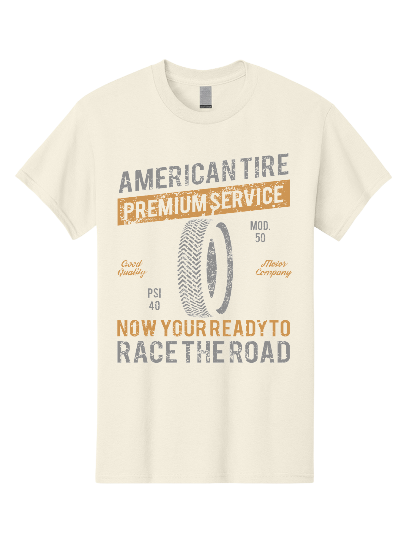 American Tire Distressed Men'S Graphic Tee, 100% Cotton, Comfortable Casual Summer Wear, Machine Washable, American Tire Premium Service, Vehicle Maintenance, Road Safety, Tire Quality, Good Company, Racing Tires, Automotive Services, Aae101