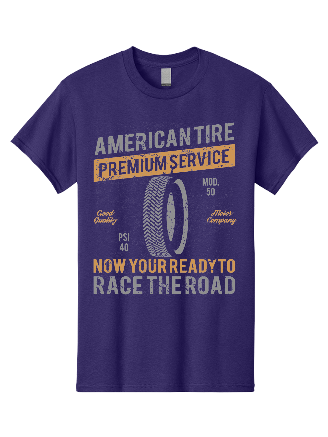 American Tire Distressed Men'S Graphic Tee, 100% Cotton, Comfortable Casual Summer Wear, Machine Washable, American Tire Premium Service, Vehicle Maintenance, Road Safety, Tire Quality, Good Company, Racing Tires, Automotive Services, Aae101