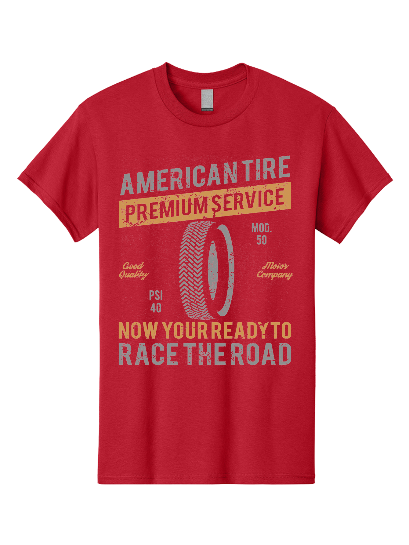 American Tire Distressed Men'S Graphic Tee, 100% Cotton, Comfortable Casual Summer Wear, Machine Washable, American Tire Premium Service, Vehicle Maintenance, Road Safety, Tire Quality, Good Company, Racing Tires, Automotive Services, Aae101