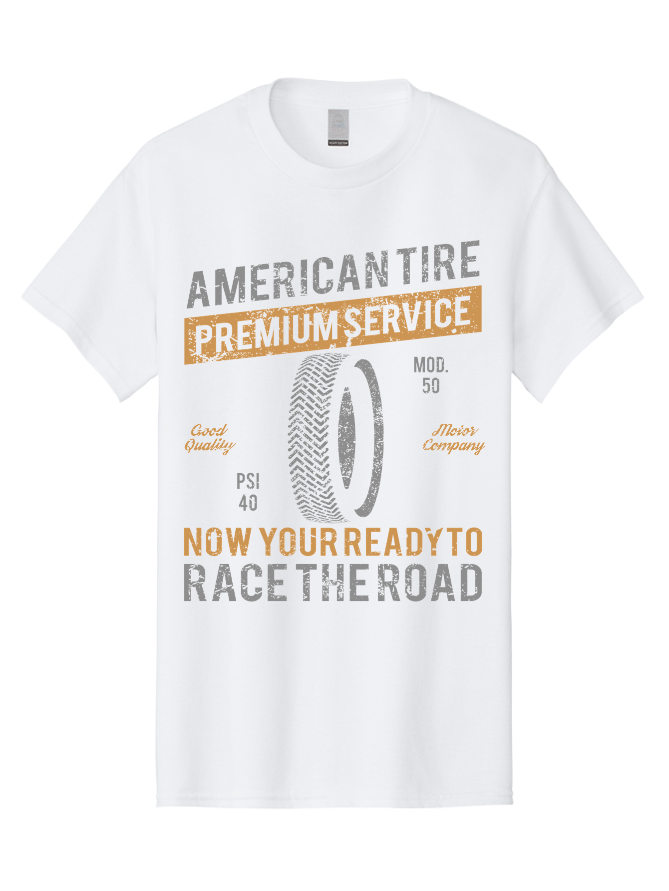 American Tire Distressed Men'S Graphic Tee, 100% Cotton, Comfortable Casual Summer Wear, Machine Washable, American Tire Premium Service, Vehicle Maintenance, Road Safety, Tire Quality, Good Company, Racing Tires, Automotive Services, Aae101