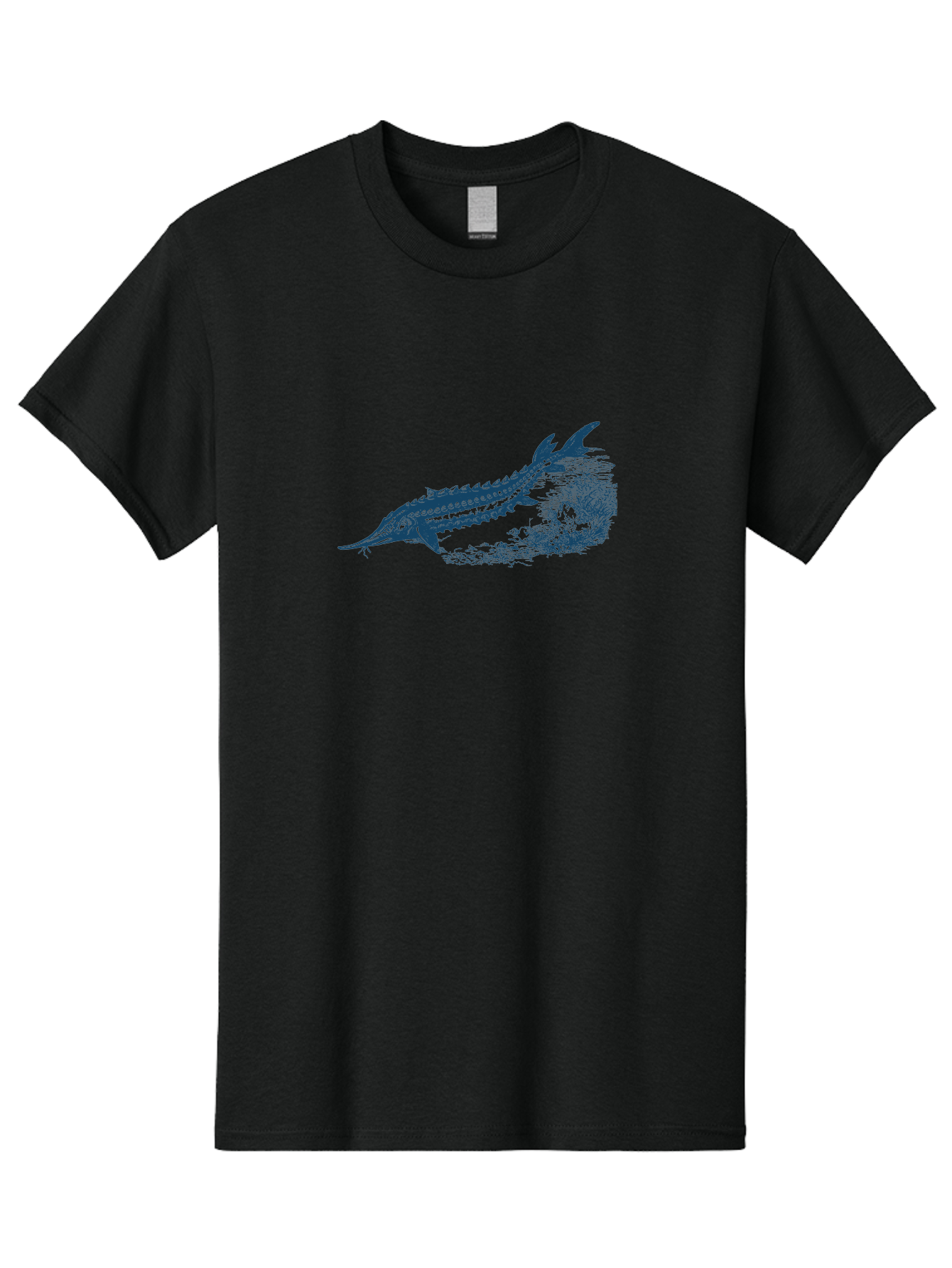 Ancient River Fish 2 Men'S Graphic Tee, 100% Cotton, Comfortable Casual Summer Wear, Machine Washable, Sawshark, Marine Life, Ocean Creature, Underwater World, Fish Illustration, Aquatic Animal, Shark Species, Detailed Artwork, Aae104