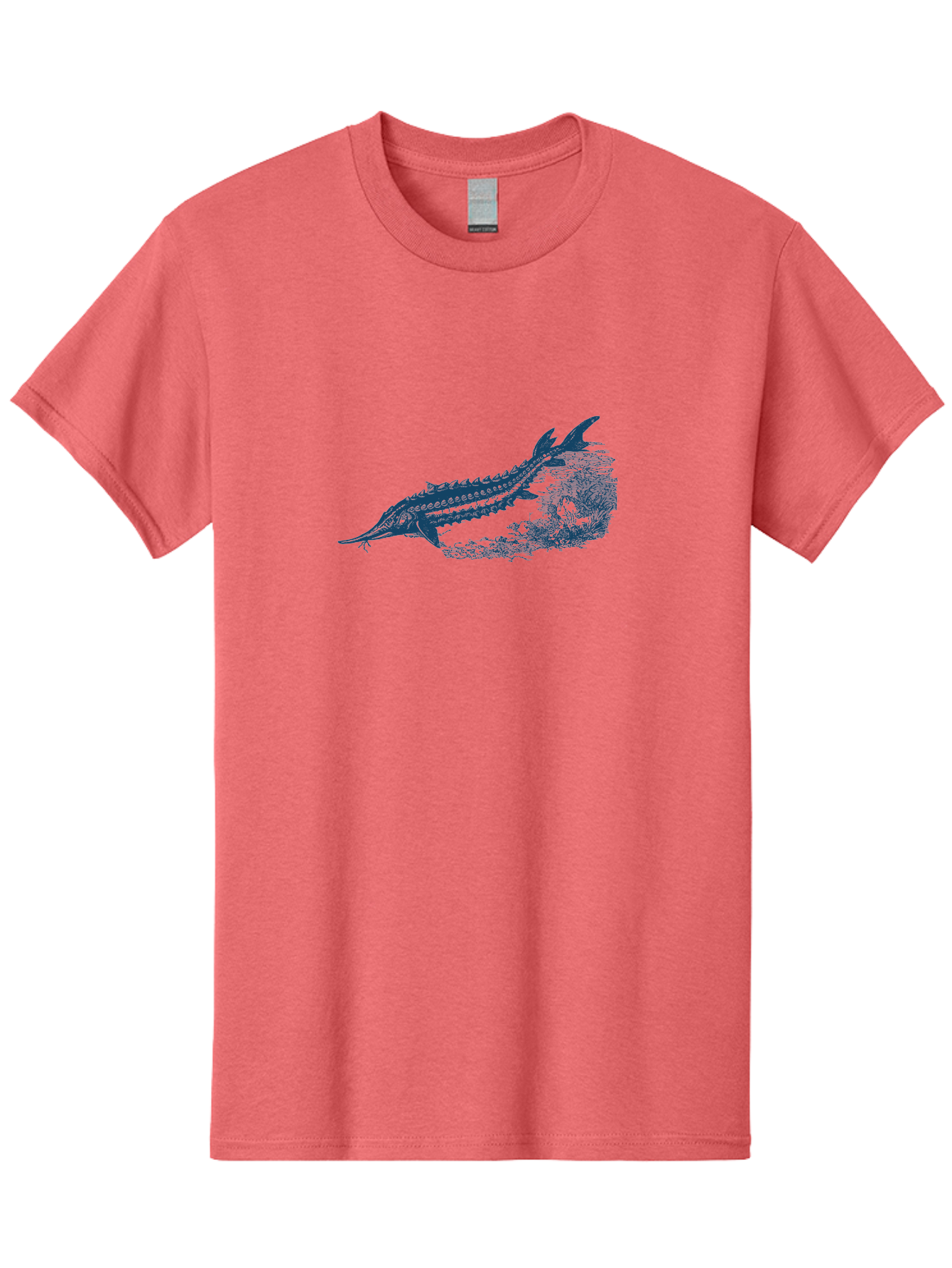 Ancient River Fish 2 Men'S Graphic Tee, 100% Cotton, Comfortable Casual Summer Wear, Machine Washable, Sawshark, Marine Life, Ocean Creature, Underwater World, Fish Illustration, Aquatic Animal, Shark Species, Detailed Artwork, Aae104