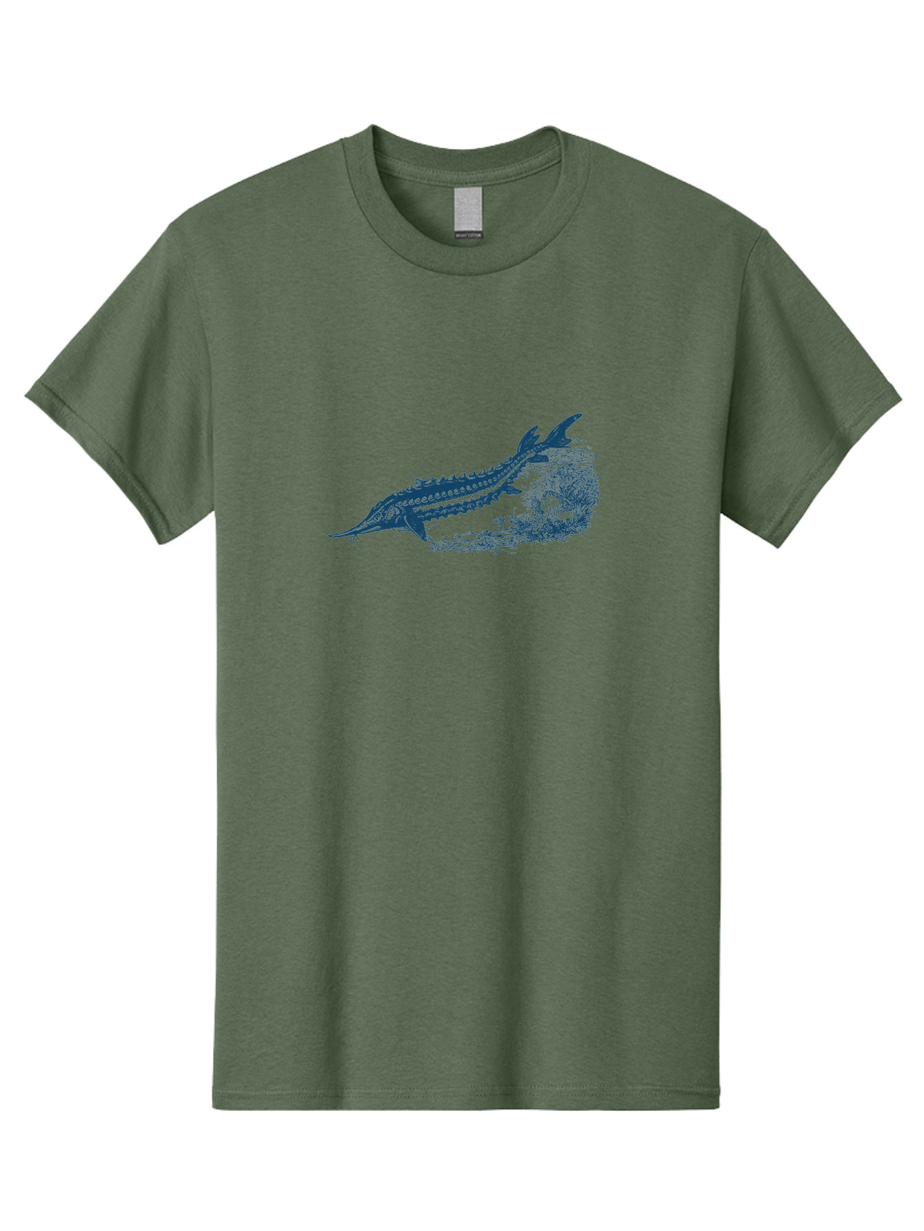 Ancient River Fish 2 Men'S Graphic Tee, 100% Cotton, Comfortable Casual Summer Wear, Machine Washable, Sawshark, Marine Life, Ocean Creature, Underwater World, Fish Illustration, Aquatic Animal, Shark Species, Detailed Artwork, Aae104