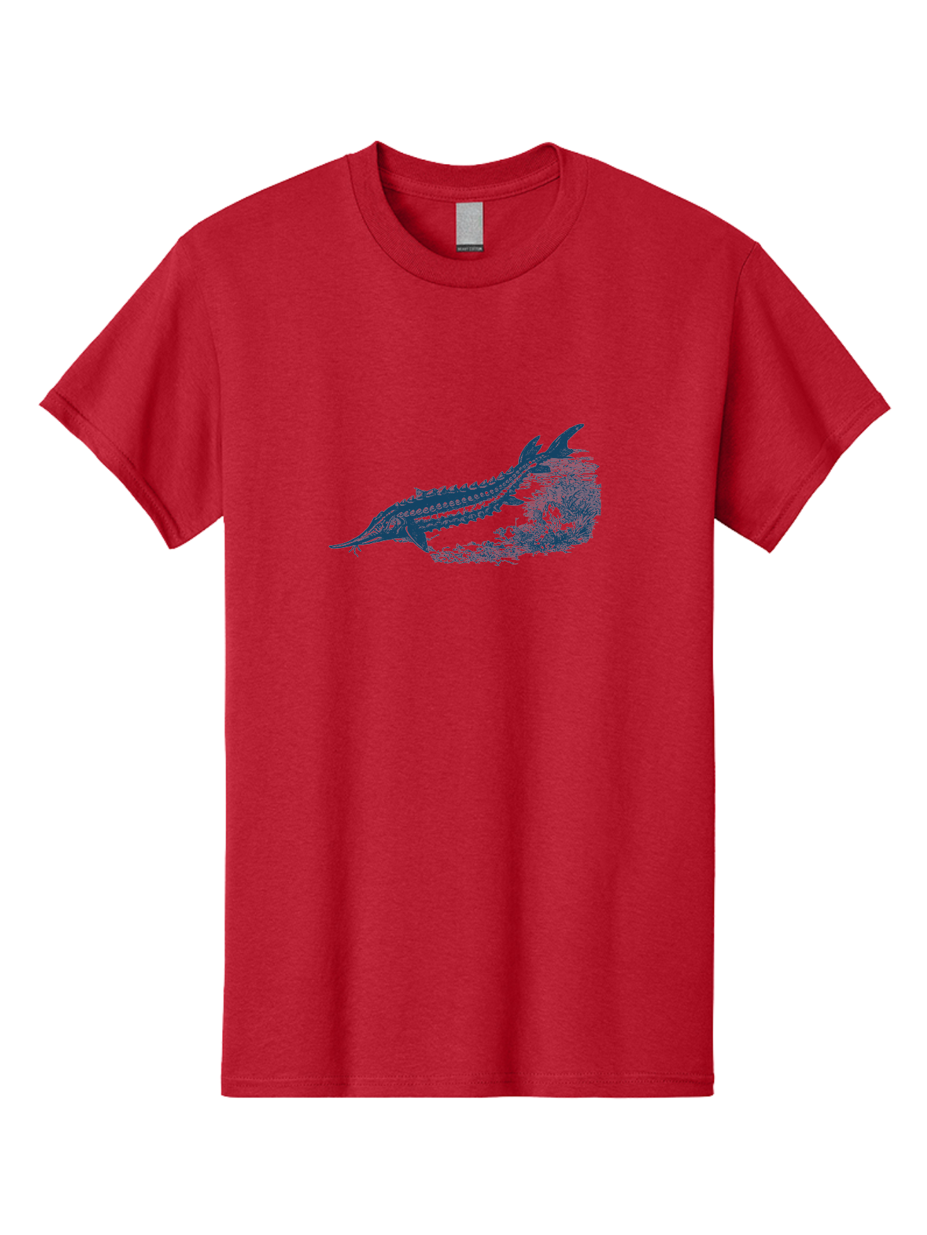 Ancient River Fish 2 Men'S Graphic Tee, 100% Cotton, Comfortable Casual Summer Wear, Machine Washable, Sawshark, Marine Life, Ocean Creature, Underwater World, Fish Illustration, Aquatic Animal, Shark Species, Detailed Artwork, Aae104