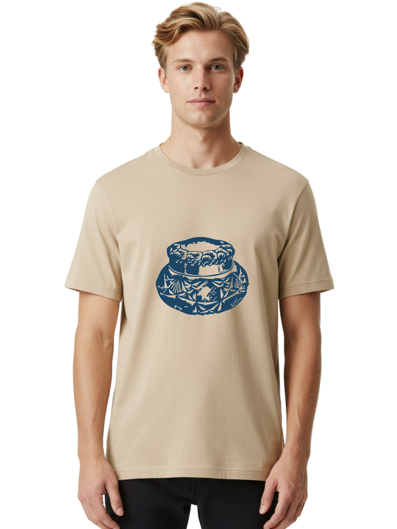 Antique Bloom Tin Men'S Graphic Tee, 100% Cotton, Comfortable Casual Summer Wear, Machine Washable, Delicious Pie, Sweet Treat, Baked Goods, Fruit Filling, Pastry Crust, Dessert, Tasty, Mouth-Watering, Foodie Aae107