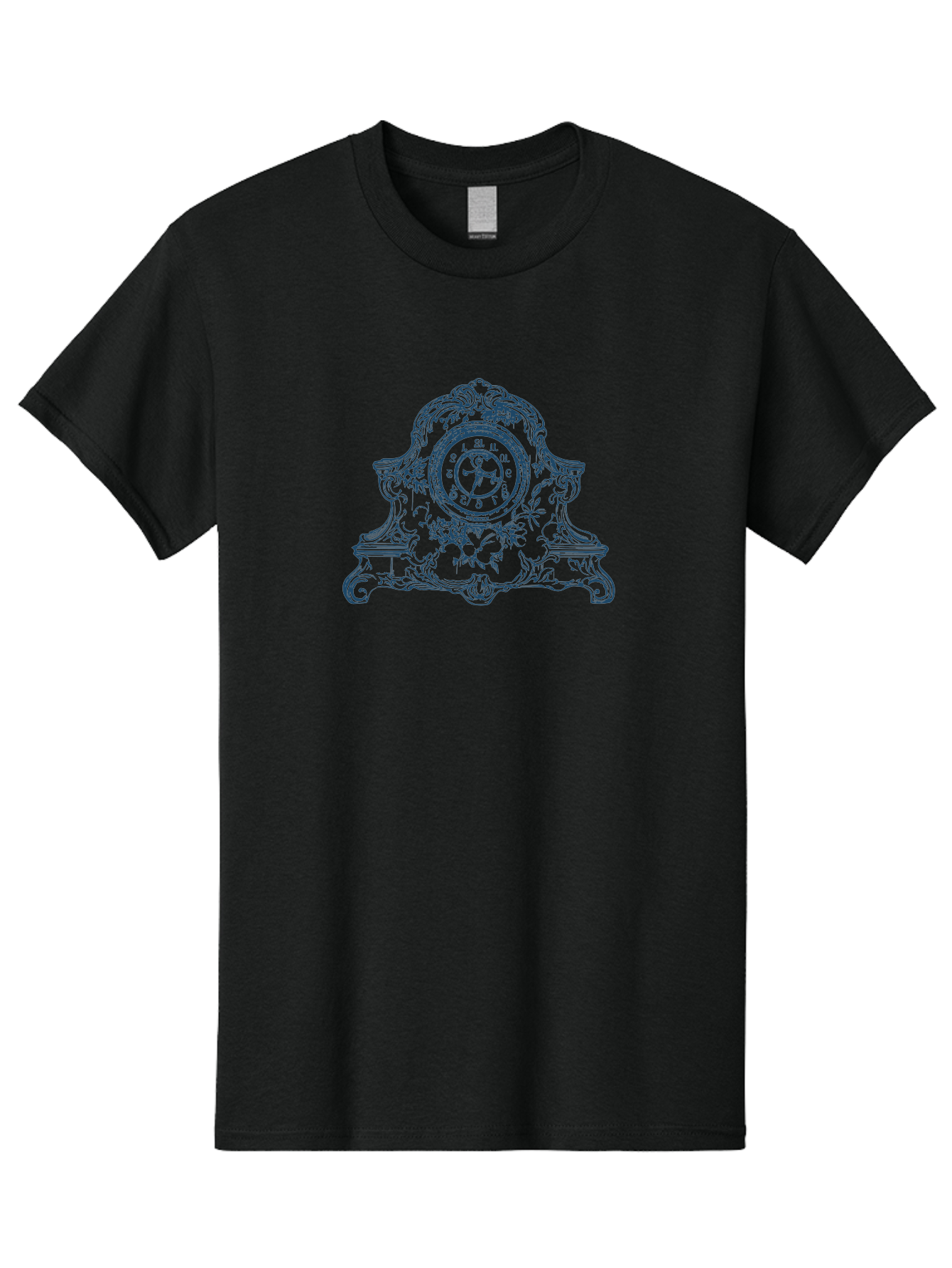 Antique Floral Clock Men'S Graphic Tee, 100% Cotton, Comfortable Casual Summer Wear, Machine Washable, Antique Clock Face, Roman Numerals, Ornate Details, Floral Patterns, Vintage Design, Classic Elegance, Timepiece, Traditional Decor, Aae108