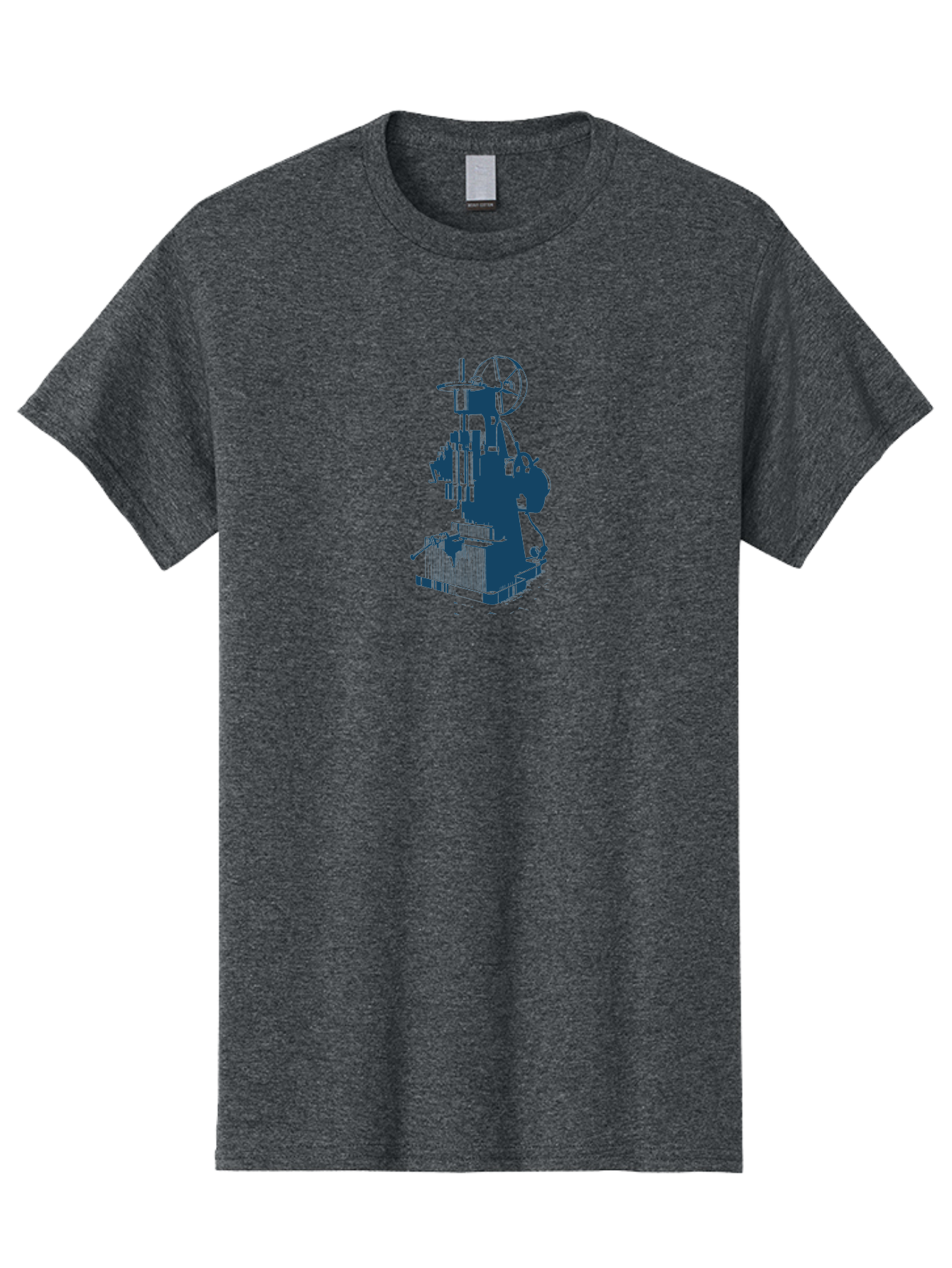 Antique Machine Art Men'S Graphic Tee, 100% Cotton, Comfortable Casual Summer Wear, Machine Washable, Industrial Machinery, Mechanical Equipment, Factory Machine, Manufacturing Technology, Industrial Production, Mechanical Parts, Aae109