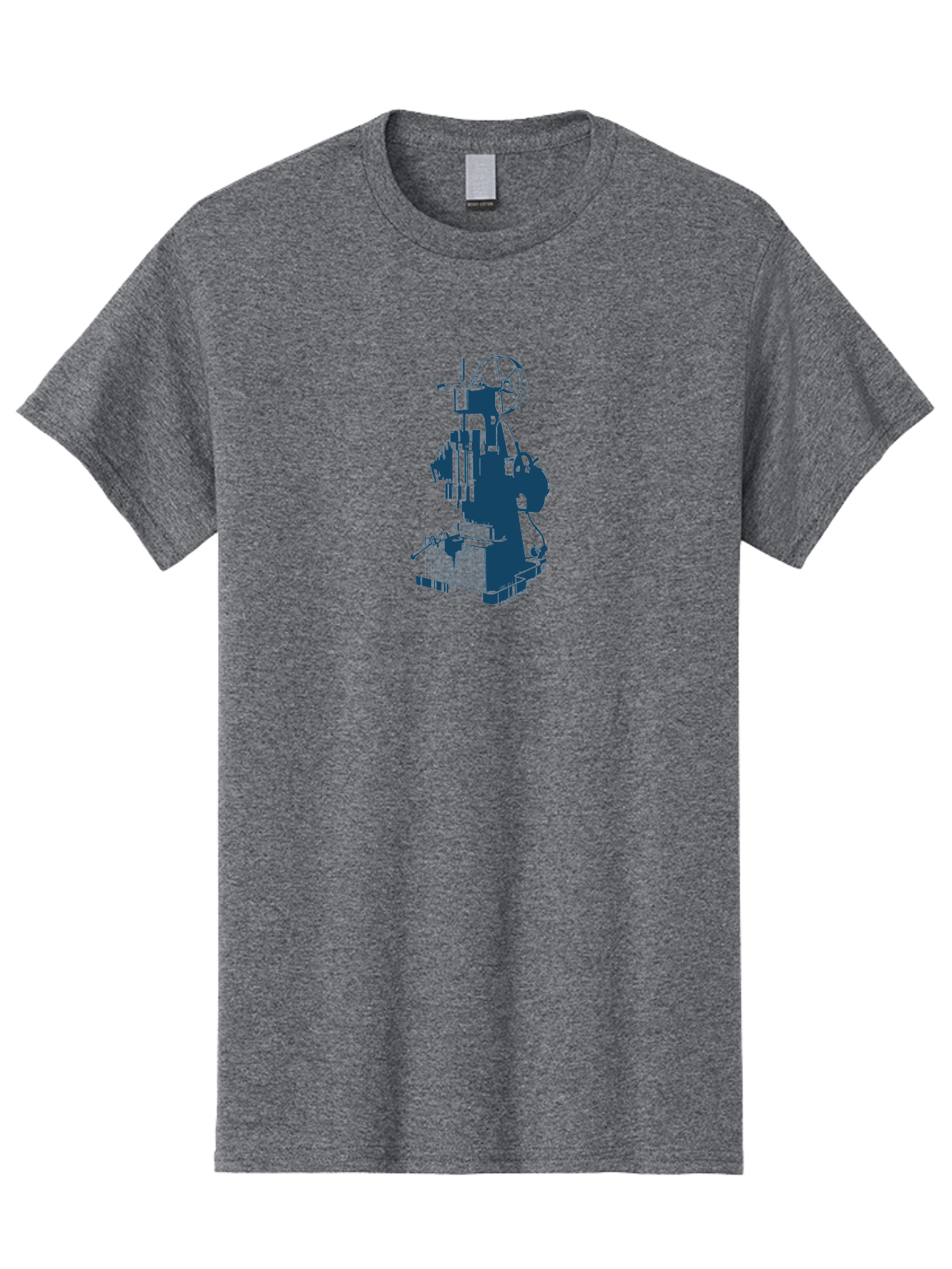 Antique Machine Art Men'S Graphic Tee, 100% Cotton, Comfortable Casual Summer Wear, Machine Washable, Industrial Machinery, Mechanical Equipment, Factory Machine, Manufacturing Technology, Industrial Production, Mechanical Parts, Aae109