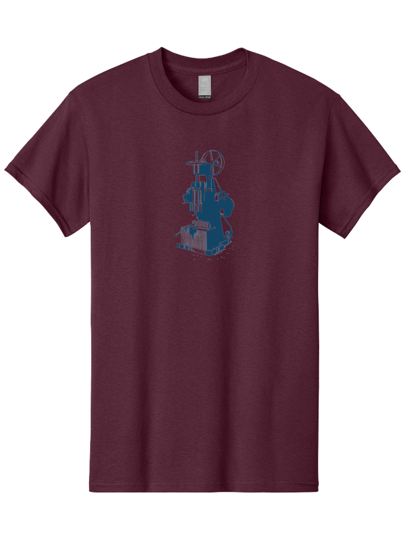 Antique Machine Art Men'S Graphic Tee, 100% Cotton, Comfortable Casual Summer Wear, Machine Washable, Industrial Machinery, Mechanical Equipment, Factory Machine, Manufacturing Technology, Industrial Production, Mechanical Parts, Aae109