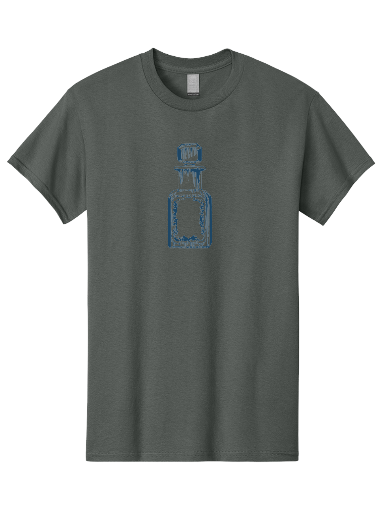 Antique Perfume Bottle Men'S Graphic Tee, 100% Cotton, Comfortable Casual Summer Wear, Machine Washable, Perfume Bottle Design, Fragrance Container, Luxury Skincare, Elegant Packaging, Vintage Style, Beauty Products, Sketch Artwork, Aae110