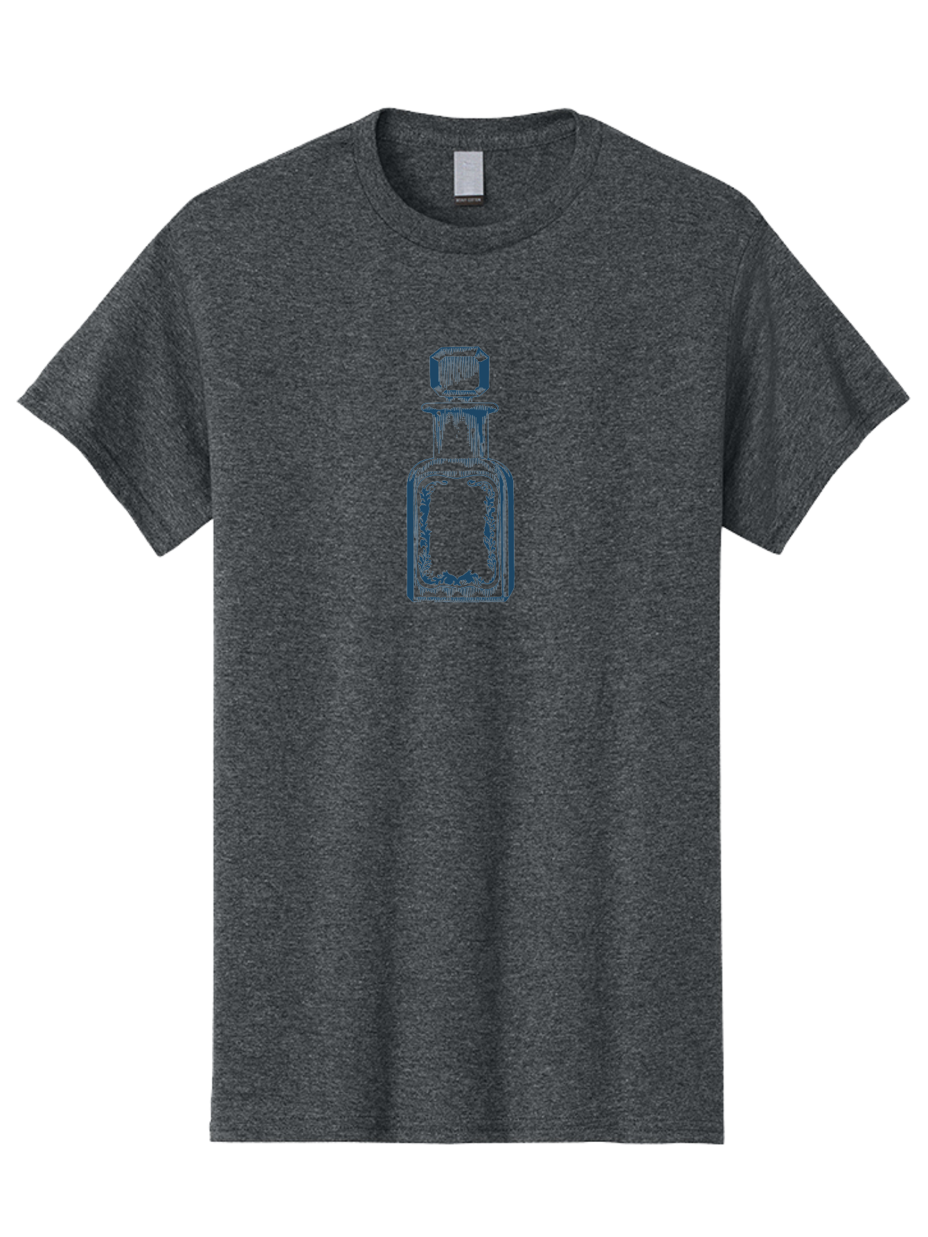 Antique Perfume Bottle Men'S Graphic Tee, 100% Cotton, Comfortable Casual Summer Wear, Machine Washable, Perfume Bottle Design, Fragrance Container, Luxury Skincare, Elegant Packaging, Vintage Style, Beauty Products, Sketch Artwork, Aae110