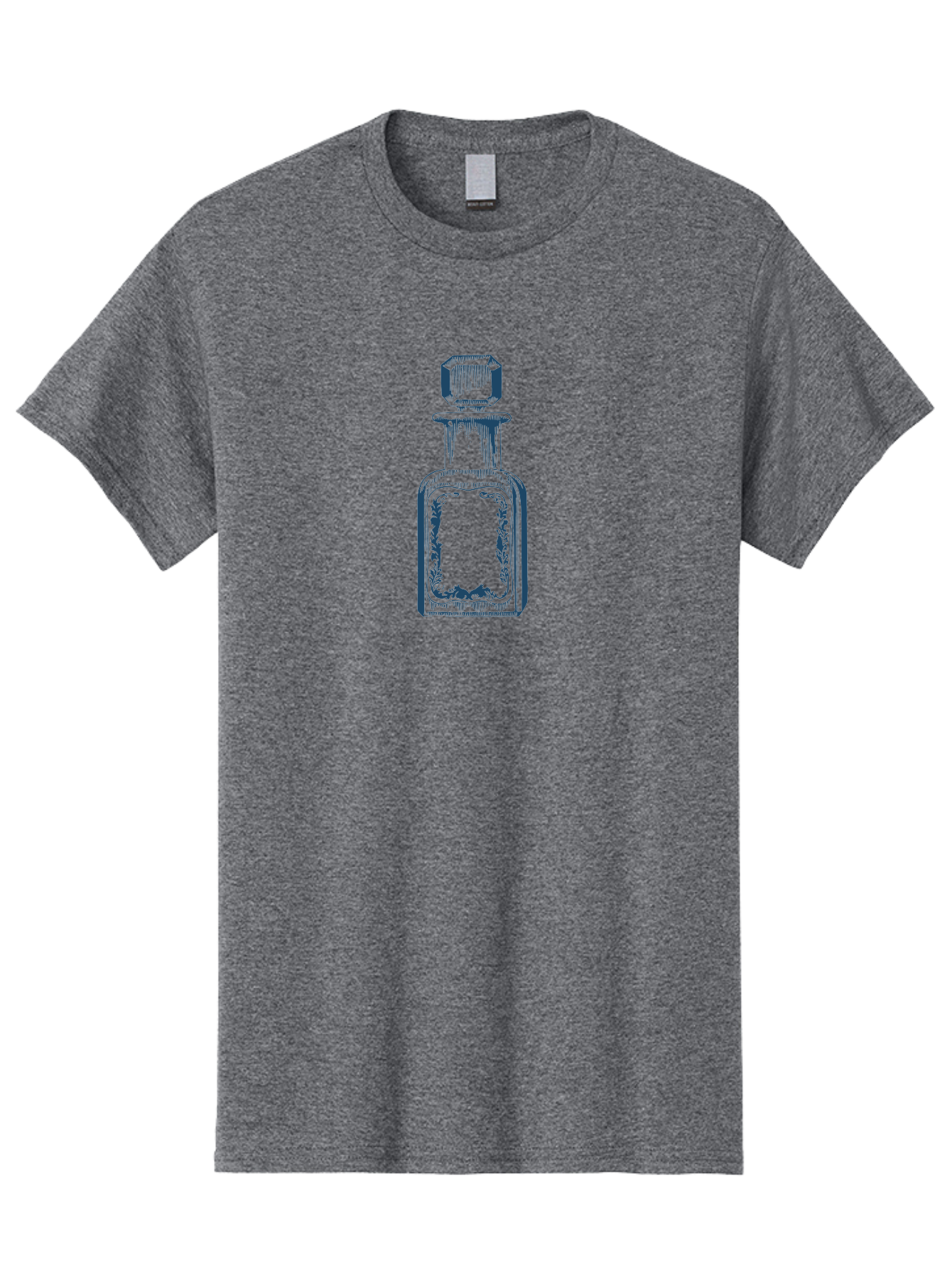 Antique Perfume Bottle Men'S Graphic Tee, 100% Cotton, Comfortable Casual Summer Wear, Machine Washable, Perfume Bottle Design, Fragrance Container, Luxury Skincare, Elegant Packaging, Vintage Style, Beauty Products, Sketch Artwork, Aae110
