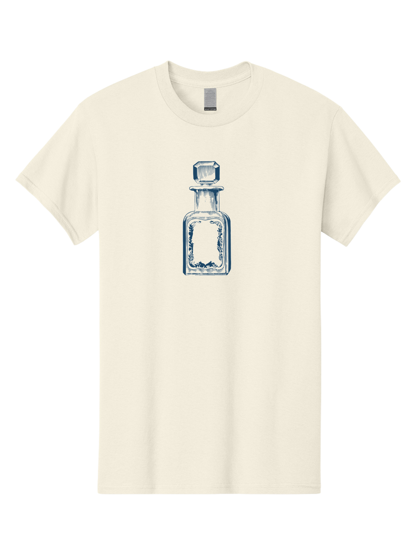 Antique Perfume Bottle Men'S Graphic Tee, 100% Cotton, Comfortable Casual Summer Wear, Machine Washable, Perfume Bottle Design, Fragrance Container, Luxury Skincare, Elegant Packaging, Vintage Style, Beauty Products, Sketch Artwork, Aae110