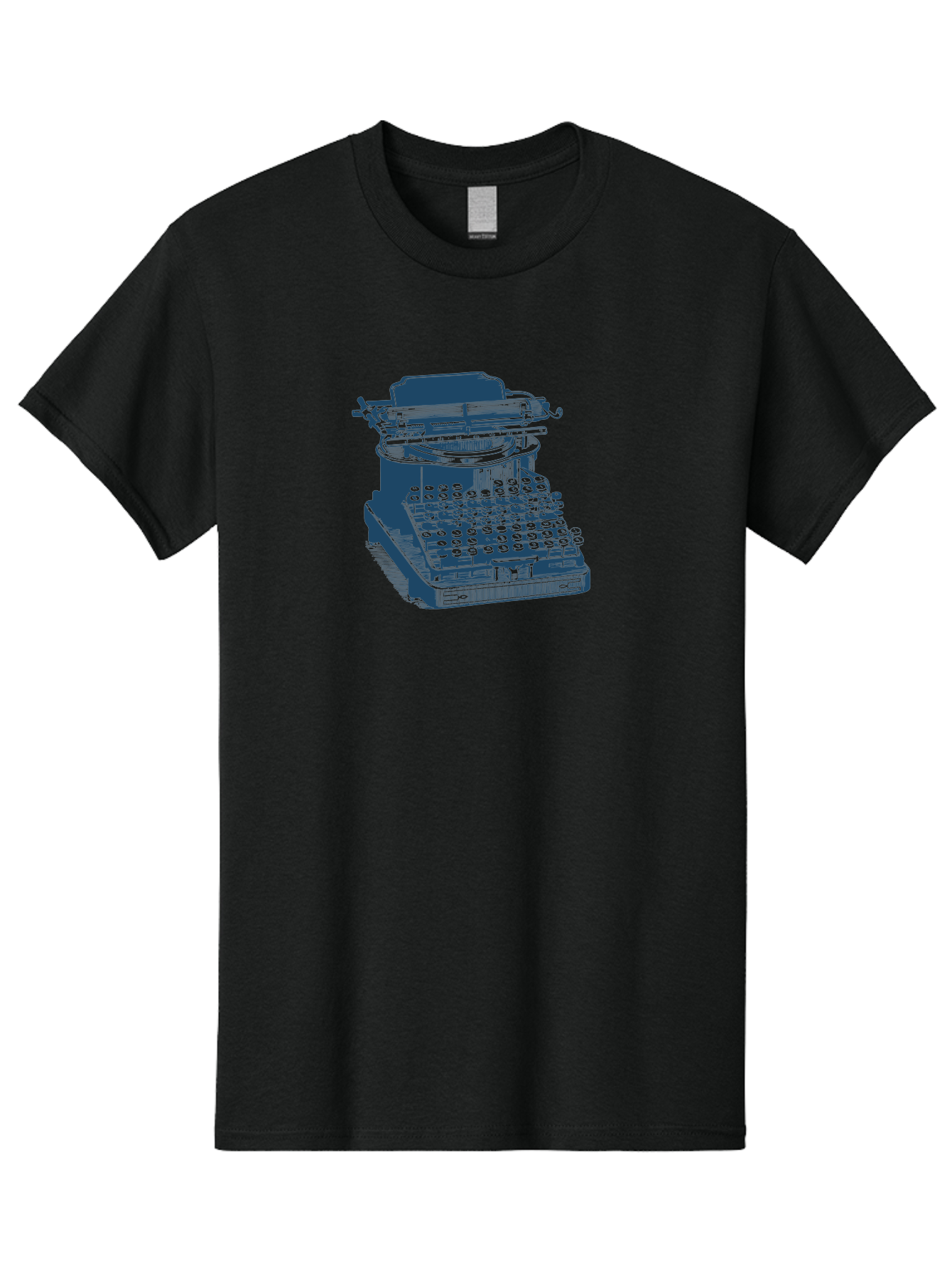 Antique Typewriter Print Men'S Graphic Tee, 100% Cotton, Comfortable Casual Summer Wear, Machine Washable, Vintage Typewriter, Retro Writing Machine, Classic Keyboard, Nostalgic Office Equipment, Antique Technology, Writer'S Tool, Aae115