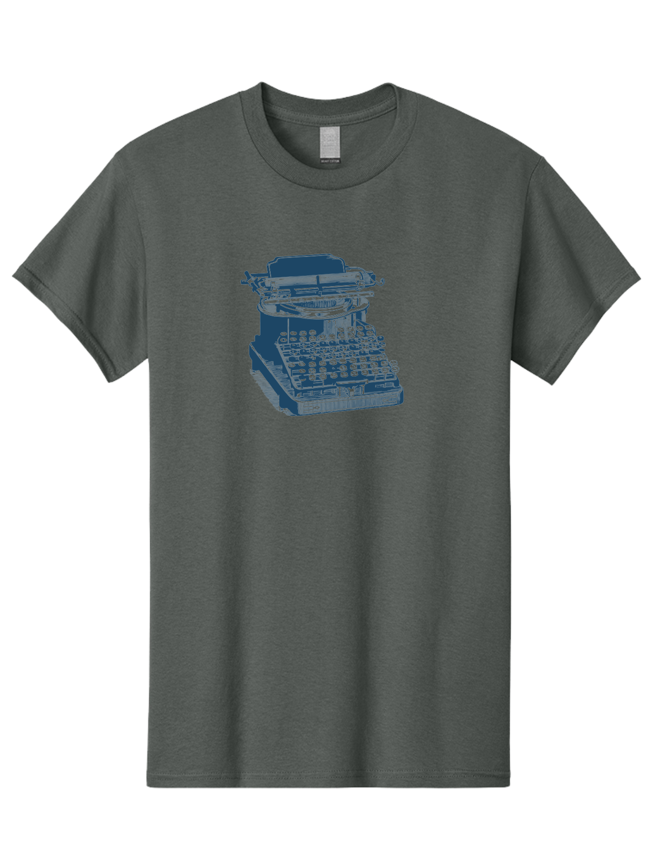 Antique Typewriter Print Men'S Graphic Tee, 100% Cotton, Comfortable Casual Summer Wear, Machine Washable, Vintage Typewriter, Retro Writing Machine, Classic Keyboard, Nostalgic Office Equipment, Antique Technology, Writer'S Tool, Aae115