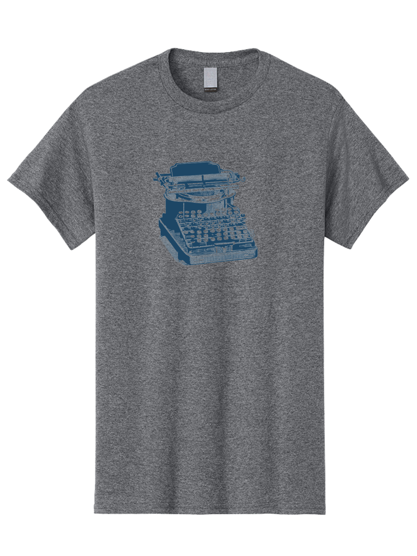 Antique Typewriter Print Men'S Graphic Tee, 100% Cotton, Comfortable Casual Summer Wear, Machine Washable, Vintage Typewriter, Retro Writing Machine, Classic Keyboard, Nostalgic Office Equipment, Antique Technology, Writer'S Tool, Aae115