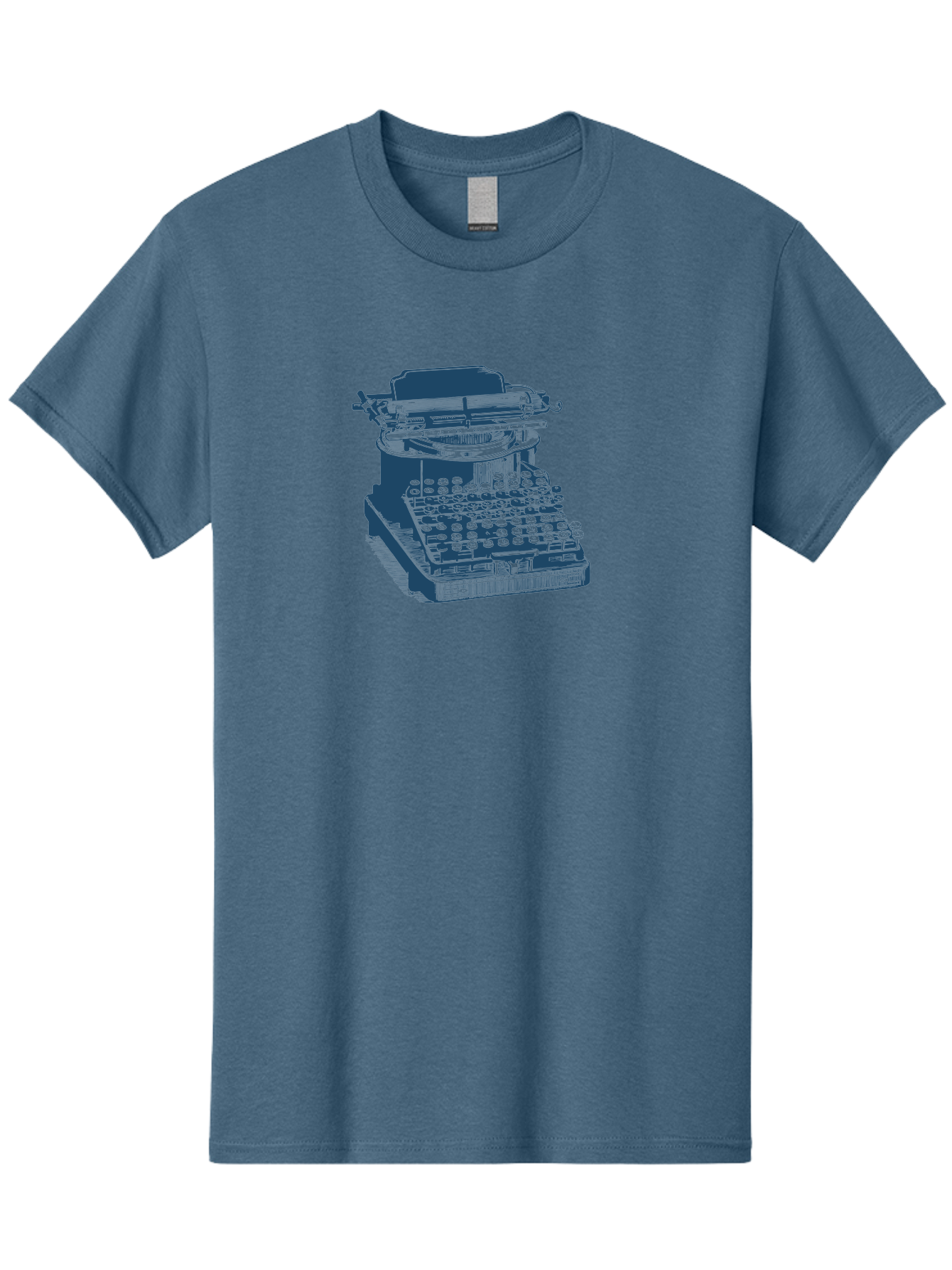 Antique Typewriter Print Men'S Graphic Tee, 100% Cotton, Comfortable Casual Summer Wear, Machine Washable, Vintage Typewriter, Retro Writing Machine, Classic Keyboard, Nostalgic Office Equipment, Antique Technology, Writer'S Tool, Aae115