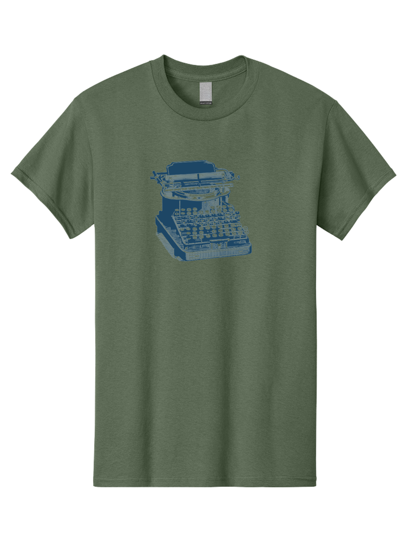 Antique Typewriter Print Men'S Graphic Tee, 100% Cotton, Comfortable Casual Summer Wear, Machine Washable, Vintage Typewriter, Retro Writing Machine, Classic Keyboard, Nostalgic Office Equipment, Antique Technology, Writer'S Tool, Aae115