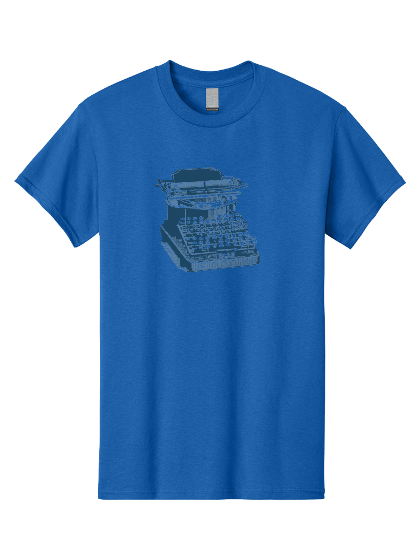 Antique Typewriter Print Men'S Graphic Tee, 100% Cotton, Comfortable Casual Summer Wear, Machine Washable, Vintage Typewriter, Retro Writing Machine, Classic Keyboard, Nostalgic Office Equipment, Antique Technology, Writer'S Tool, Aae115