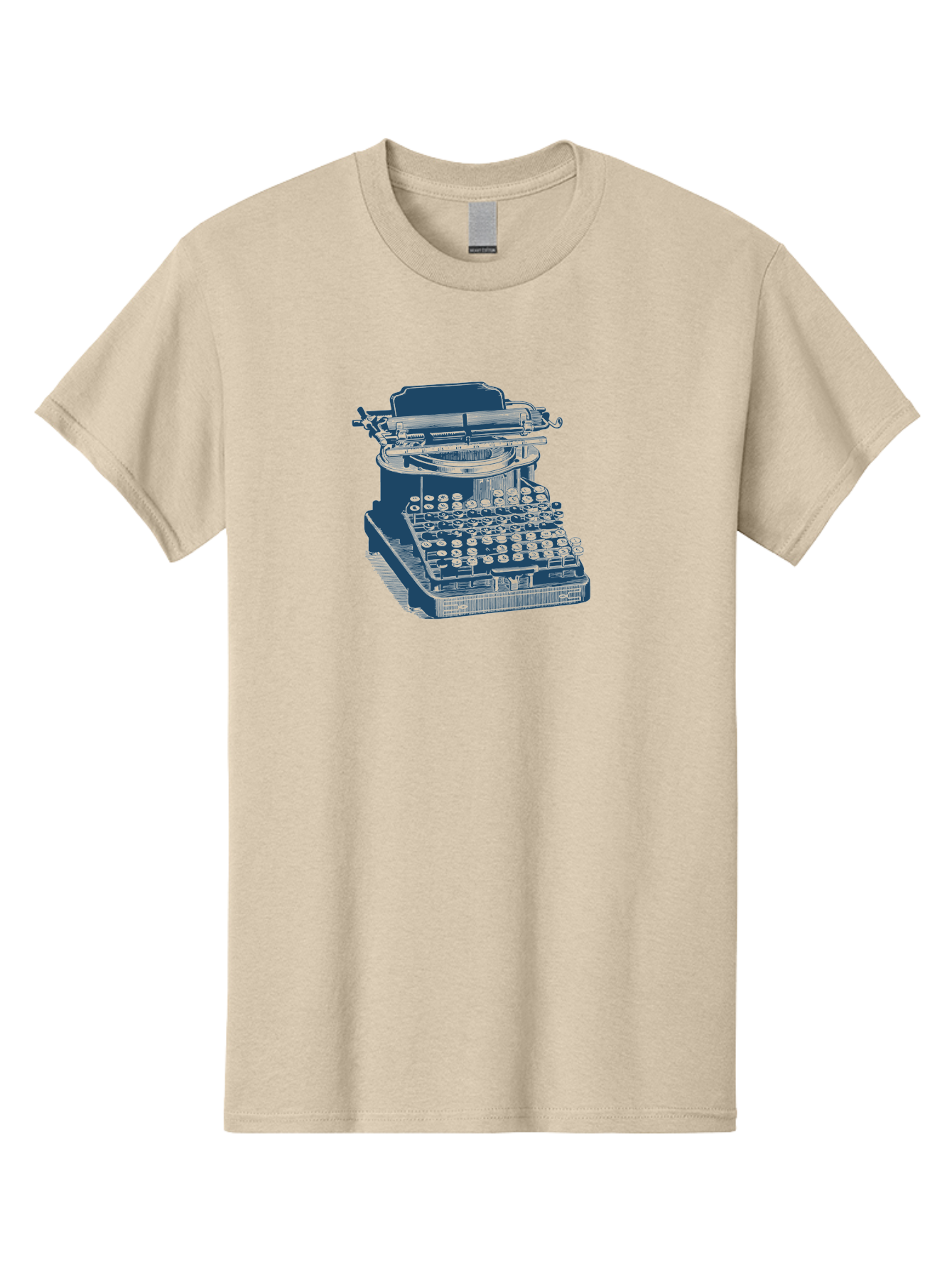 Antique Typewriter Print Men'S Graphic Tee, 100% Cotton, Comfortable Casual Summer Wear, Machine Washable, Vintage Typewriter, Retro Writing Machine, Classic Keyboard, Nostalgic Office Equipment, Antique Technology, Writer'S Tool, Aae115