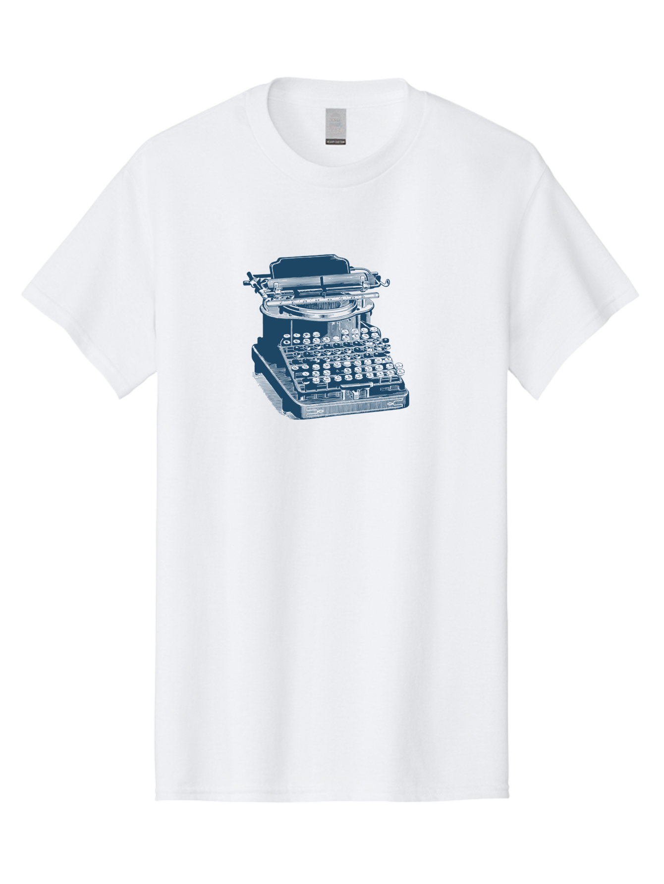 Antique Typewriter Print Men'S Graphic Tee, 100% Cotton, Comfortable Casual Summer Wear, Machine Washable, Vintage Typewriter, Retro Writing Machine, Classic Keyboard, Nostalgic Office Equipment, Antique Technology, Writer'S Tool, Aae115