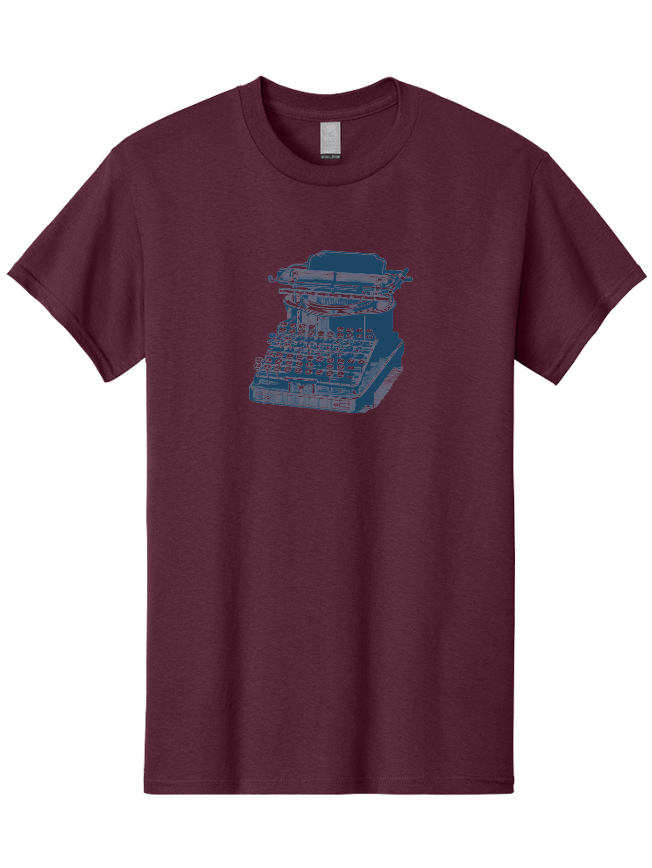 Antique Typewriter Vibes Men'S Graphic Tee, 100% Cotton, Comfortable Casual Summer Wear, Machine Washable, Vintage Typewriter, Retro Office Equipment, Classic Writing Machine, Antique Technology, Old-Fashioned Keyboard, Nostalgia, Aae116
