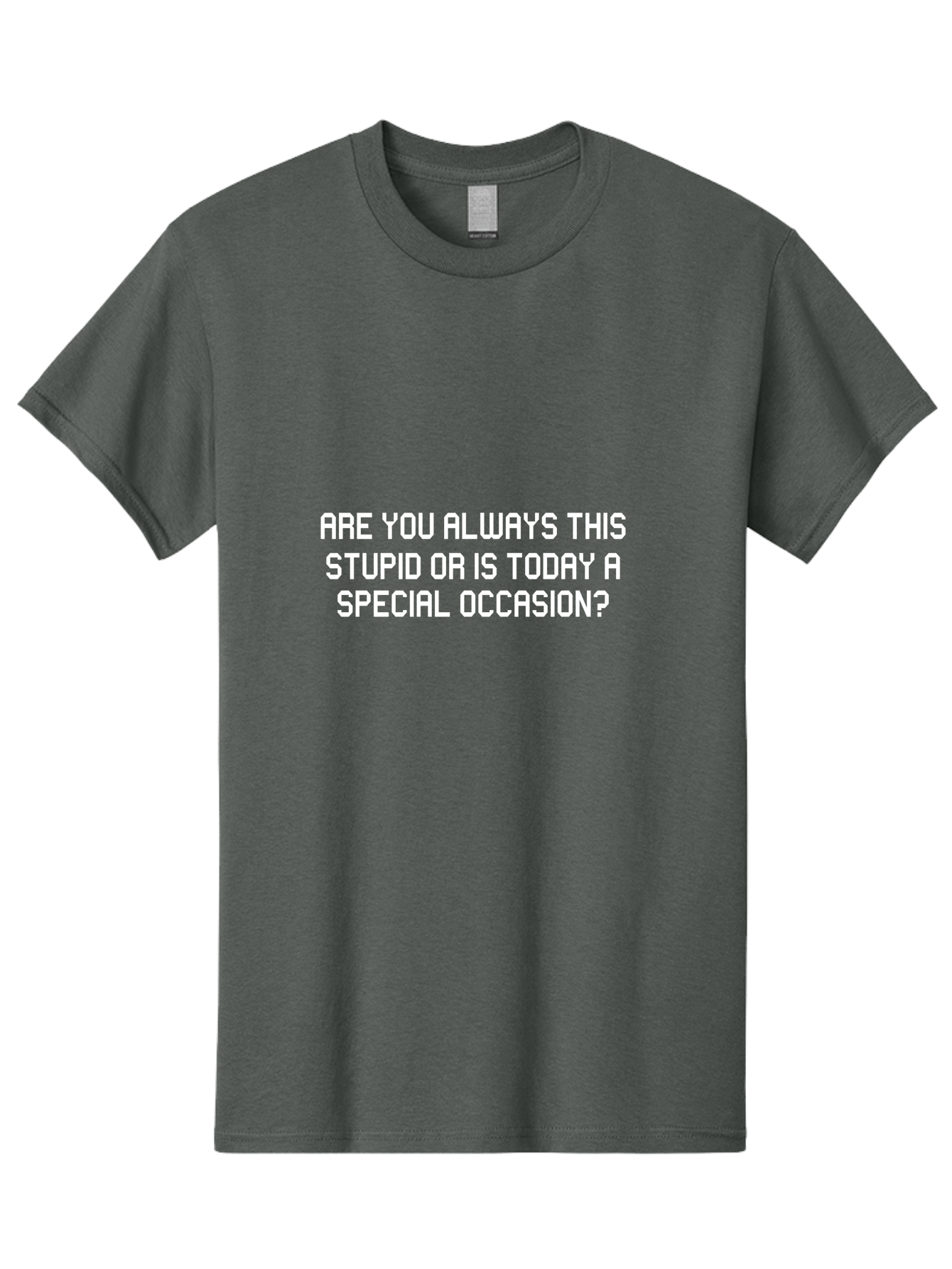 Are You Always This Stupid Men'S Graphic Tee, 100% Cotton, Comfortable Casual Summer Wear, Machine Washable, Sarcastic Quote, Funny Saying, Humorous Phrase, Witty Remark, Clever Insult, Aae117
