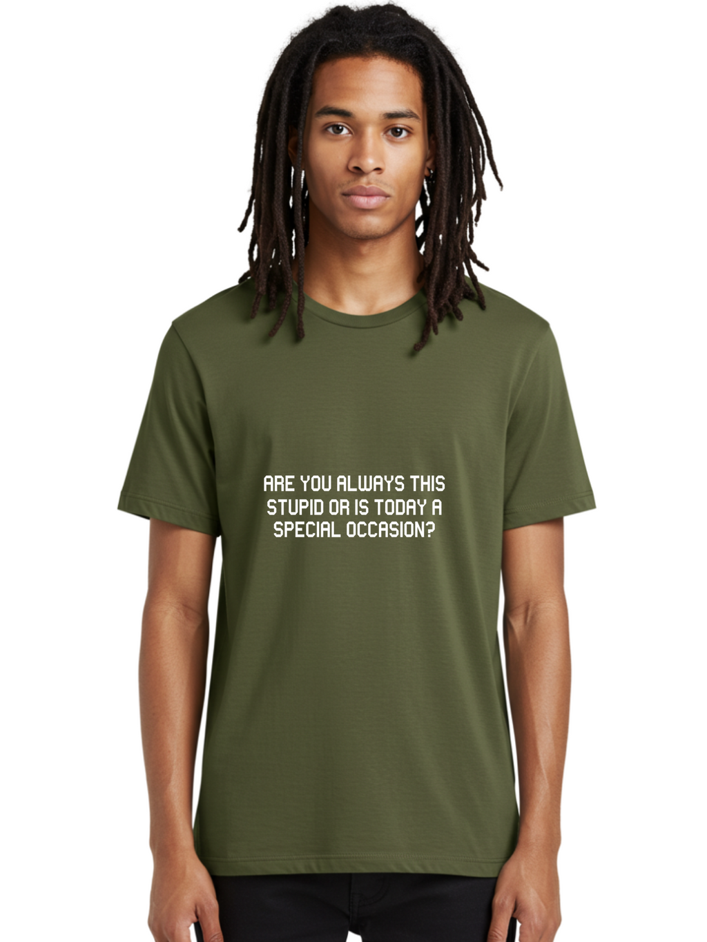 Are You Always This Stupid Men'S Graphic Tee, 100% Cotton, Comfortable Casual Summer Wear, Machine Washable, Sarcastic Quote, Funny Saying, Humorous Phrase, Witty Remark, Clever Insult, Aae117