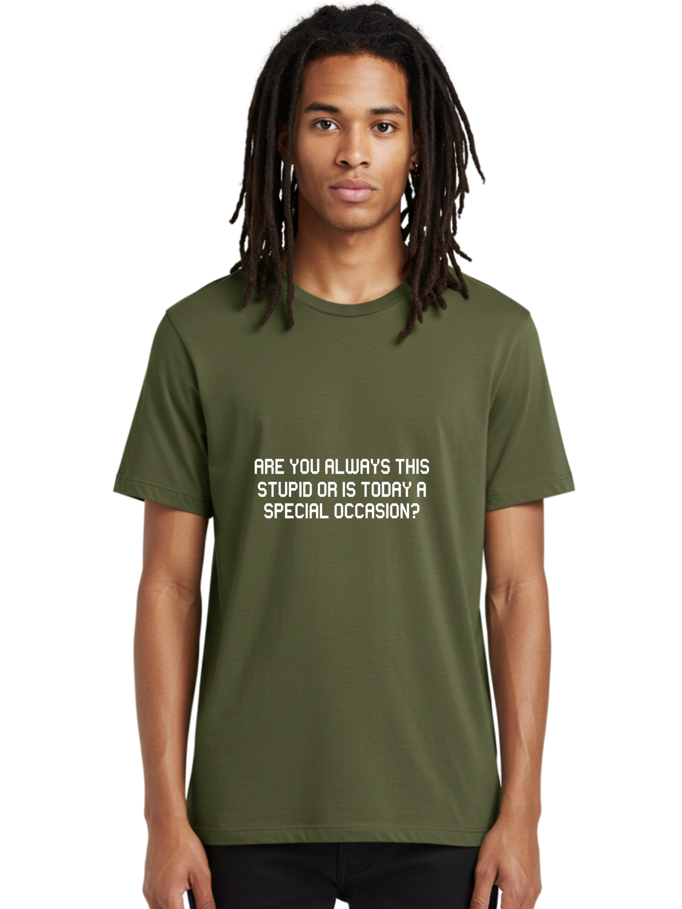 Are You Always This Stupid Men'S Graphic Tee, 100% Cotton, Comfortable Casual Summer Wear, Machine Washable, Sarcastic Quote, Funny Saying, Humorous Phrase, Witty Remark, Clever Insult, Aae117