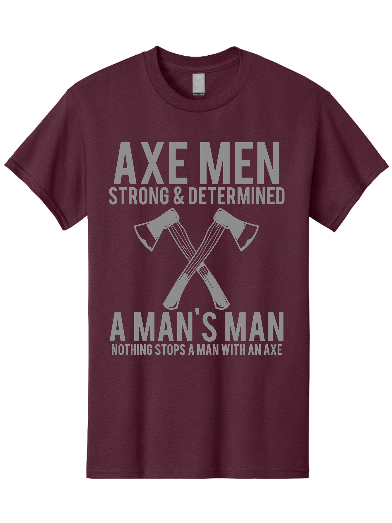 Axe Man Men'S Graphic Tee, 100% Cotton, Comfortable Casual Summer Wear, Machine Washable, Axe Men, Strong And Determined, Crossed Axes, Man'S Man, Nothing Stops A Man With An Axe, Lumberjack Culture, Woodsman Pride Aae121