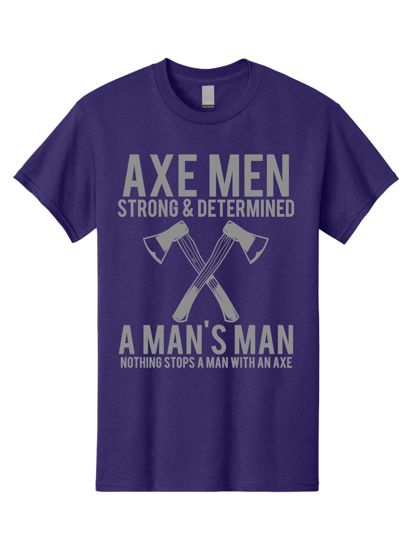 Axe Man Men'S Graphic Tee, 100% Cotton, Comfortable Casual Summer Wear, Machine Washable, Axe Men, Strong And Determined, Crossed Axes, Man'S Man, Nothing Stops A Man With An Axe, Lumberjack Culture, Woodsman Pride Aae121