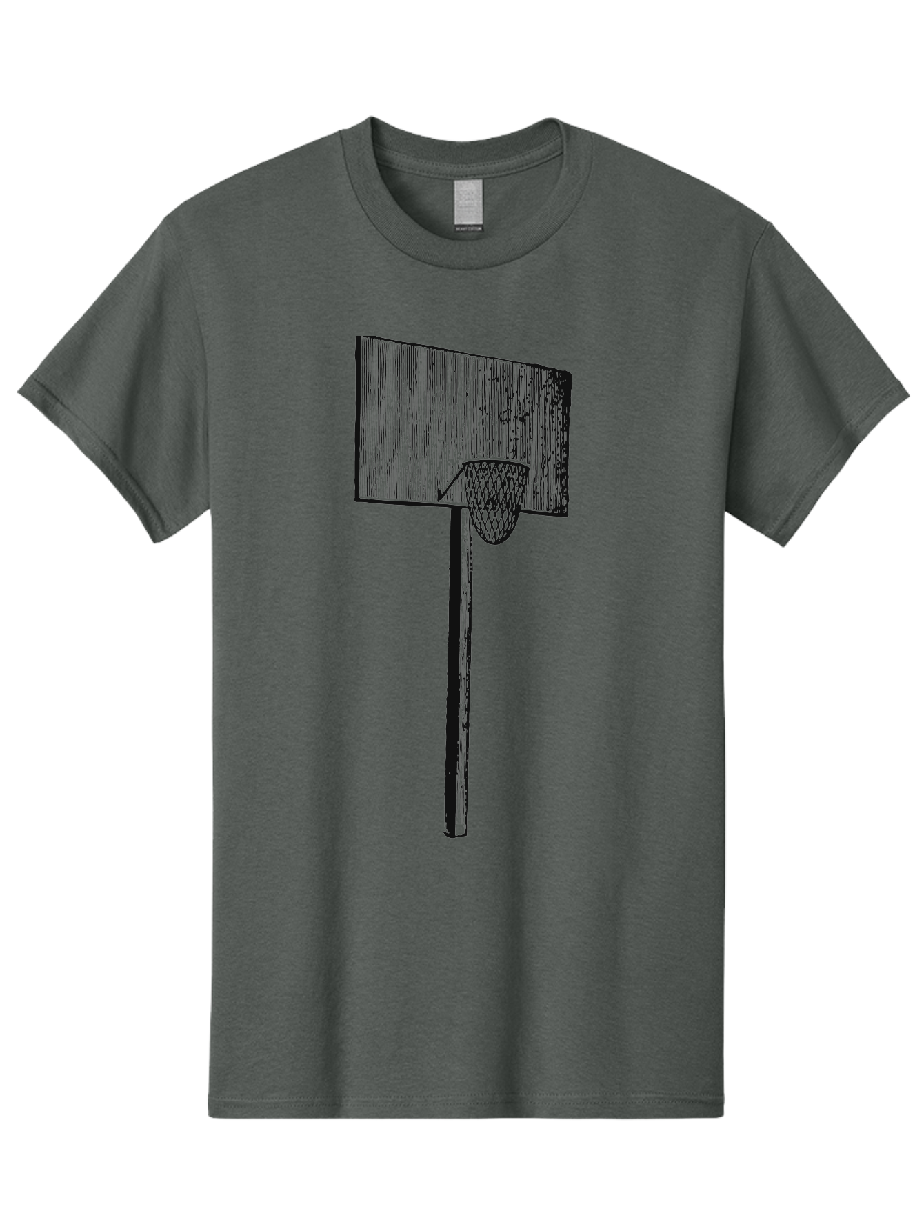 Basket Ball Roots Men'S Graphic Tee, 100% Cotton, Comfortable Casual Summer Wear, Machine Washable, Basketball Hoop, Worn Backboard, Netting, Outdoor Sports Equipment, Distressed Texture, Urban Recreation, Sports Facilities, Court Equipment, Aae127