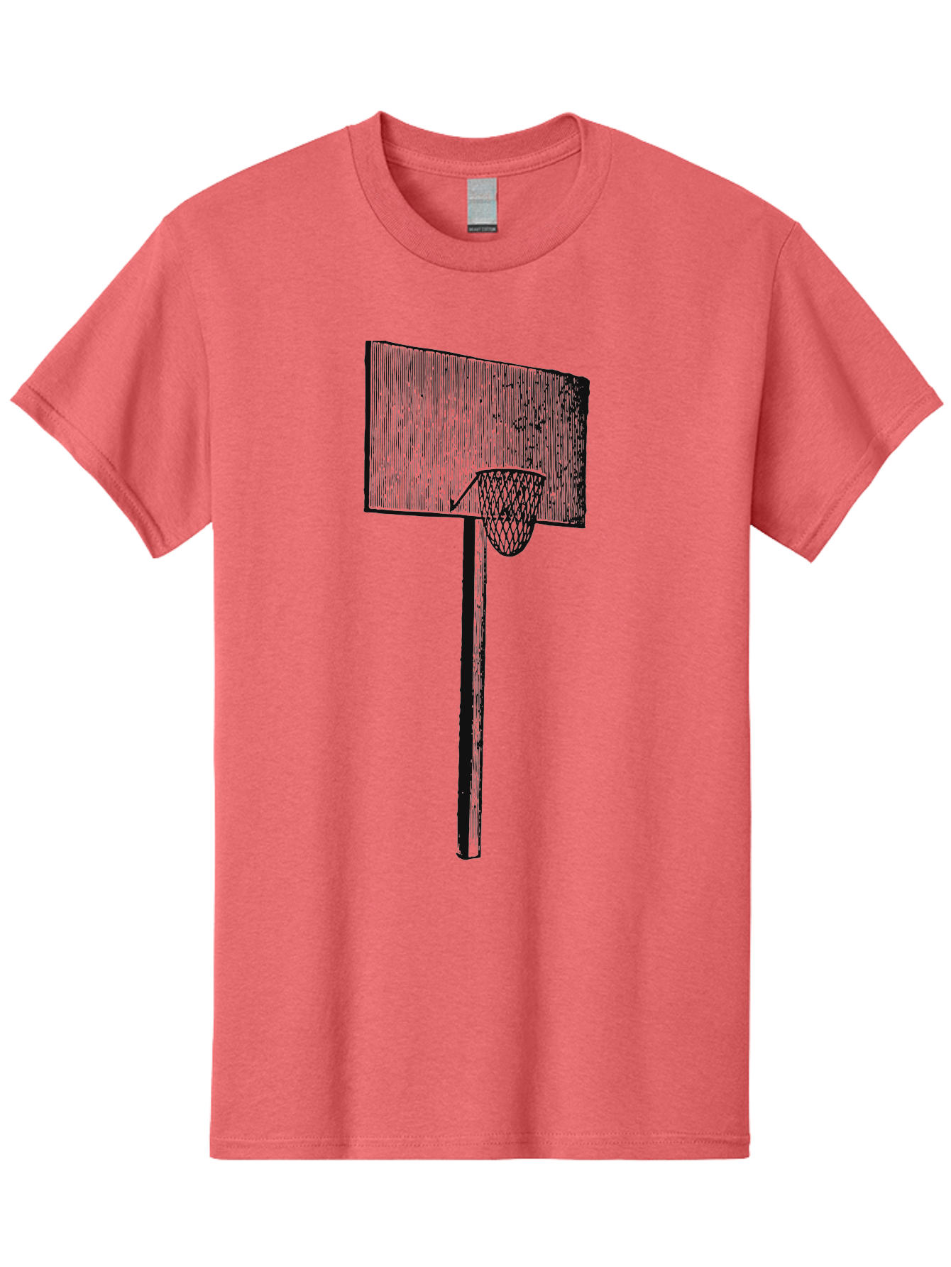 Basket Ball Roots Men'S Graphic Tee, 100% Cotton, Comfortable Casual Summer Wear, Machine Washable, Basketball Hoop, Worn Backboard, Netting, Outdoor Sports Equipment, Distressed Texture, Urban Recreation, Sports Facilities, Court Equipment, Aae127