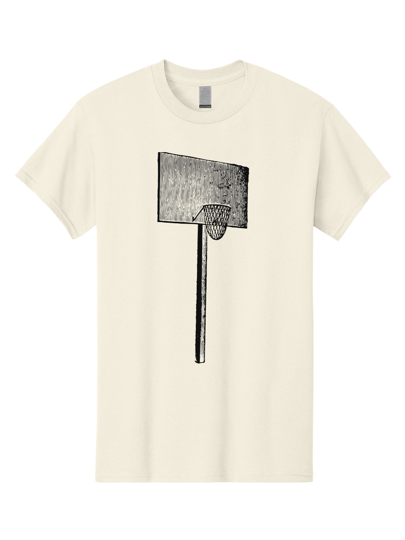 Basket Ball Roots Men'S Graphic Tee, 100% Cotton, Comfortable Casual Summer Wear, Machine Washable, Basketball Hoop, Worn Backboard, Netting, Outdoor Sports Equipment, Distressed Texture, Urban Recreation, Sports Facilities, Court Equipment, Aae127