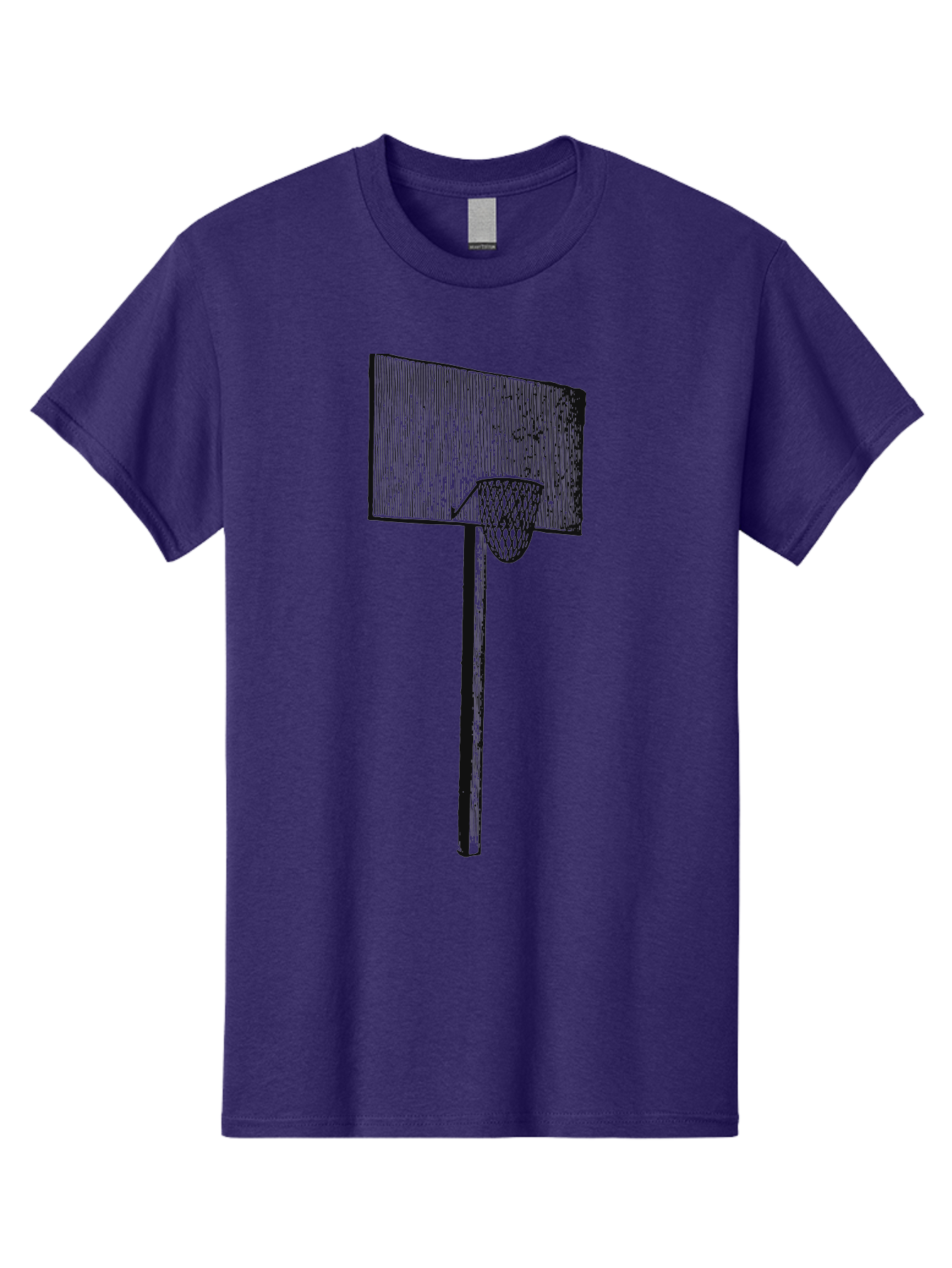 Basket Ball Roots Men'S Graphic Tee, 100% Cotton, Comfortable Casual Summer Wear, Machine Washable, Basketball Hoop, Worn Backboard, Netting, Outdoor Sports Equipment, Distressed Texture, Urban Recreation, Sports Facilities, Court Equipment, Aae127
