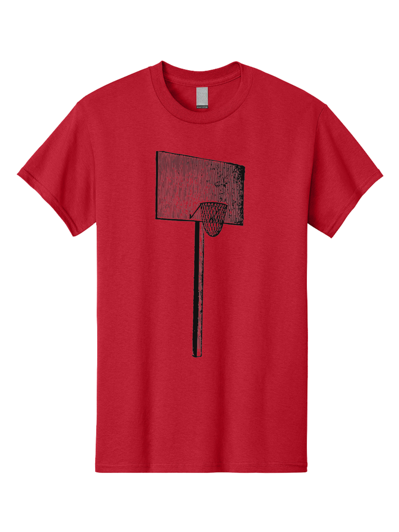 Basket Ball Roots Men'S Graphic Tee, 100% Cotton, Comfortable Casual Summer Wear, Machine Washable, Basketball Hoop, Worn Backboard, Netting, Outdoor Sports Equipment, Distressed Texture, Urban Recreation, Sports Facilities, Court Equipment, Aae127