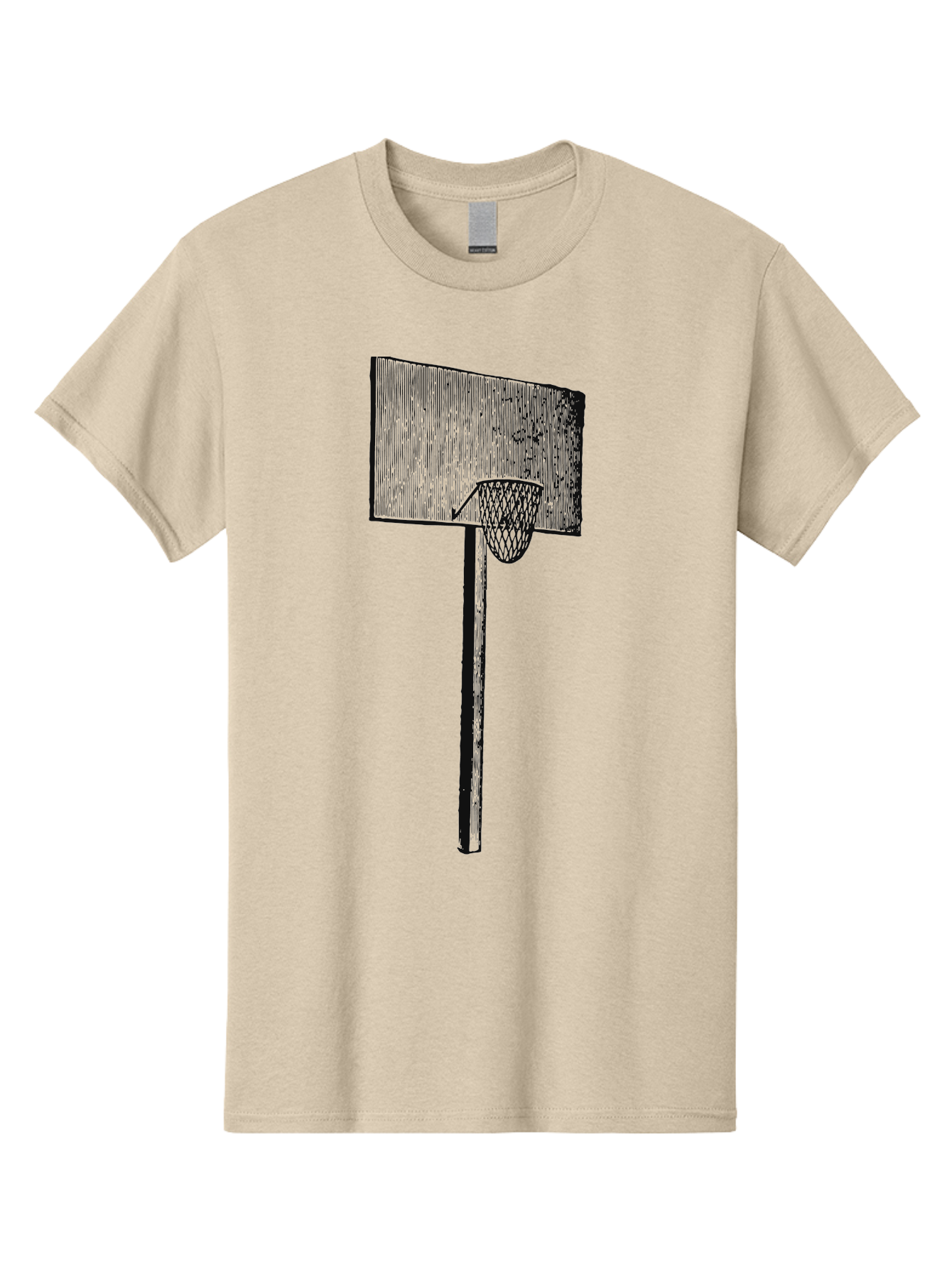 Basket Ball Roots Men'S Graphic Tee, 100% Cotton, Comfortable Casual Summer Wear, Machine Washable, Basketball Hoop, Worn Backboard, Netting, Outdoor Sports Equipment, Distressed Texture, Urban Recreation, Sports Facilities, Court Equipment, Aae127