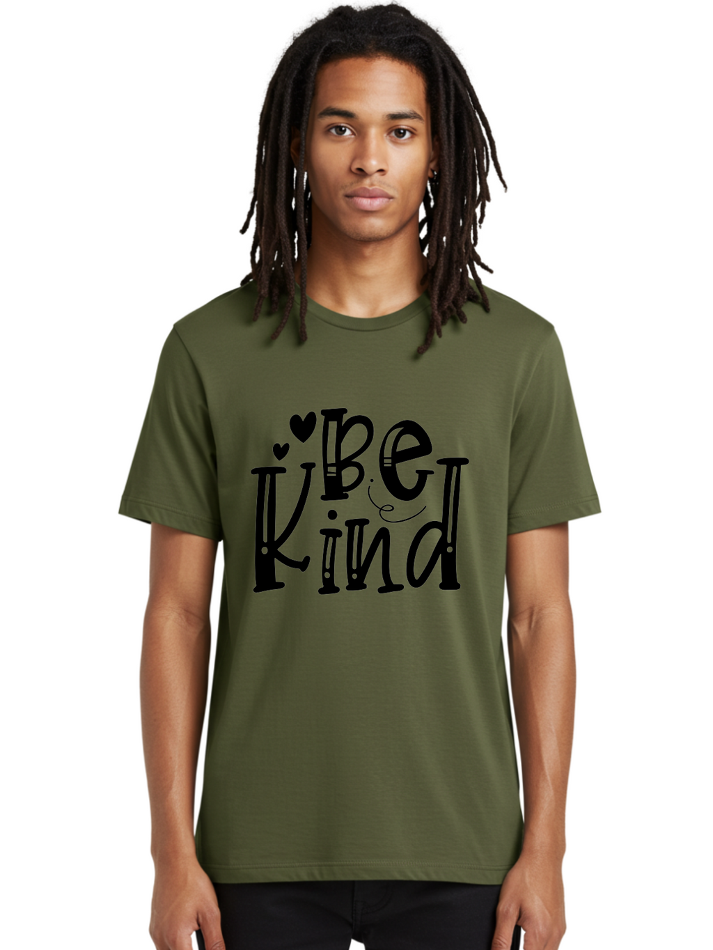 Be Kind Men'S Graphic Tee, 100% Cotton, Comfortable Casual Summer Wear, Machine Washable, Be Kind, Kindness Matters, Positive Message, Inspirational Quote, Motivational Words, Heartwarming Phrase, Uplifting Text Aae129