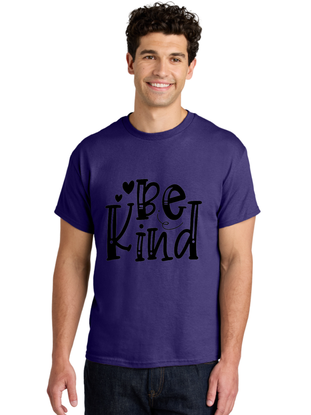 Be Kind Men'S Graphic Tee, 100% Cotton, Comfortable Casual Summer Wear, Machine Washable, Be Kind, Kindness Matters, Positive Message, Inspirational Quote, Motivational Words, Heartwarming Phrase, Uplifting Text Aae129