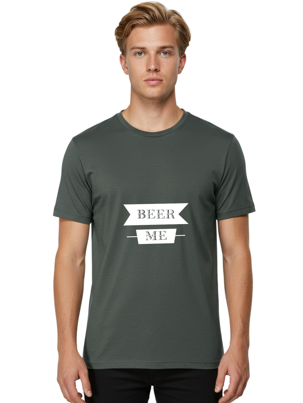 Beer Me Men'S Graphic Tee, 100% Cotton, Comfortable Casual Summer Wear, Machine Washable, Beer Invitation, Beer Request, Beer Lover, Beer Culture, Funny Beer Quote, Beer Me Sign, Humorous Phrase, Beer Enthusiast Aae134