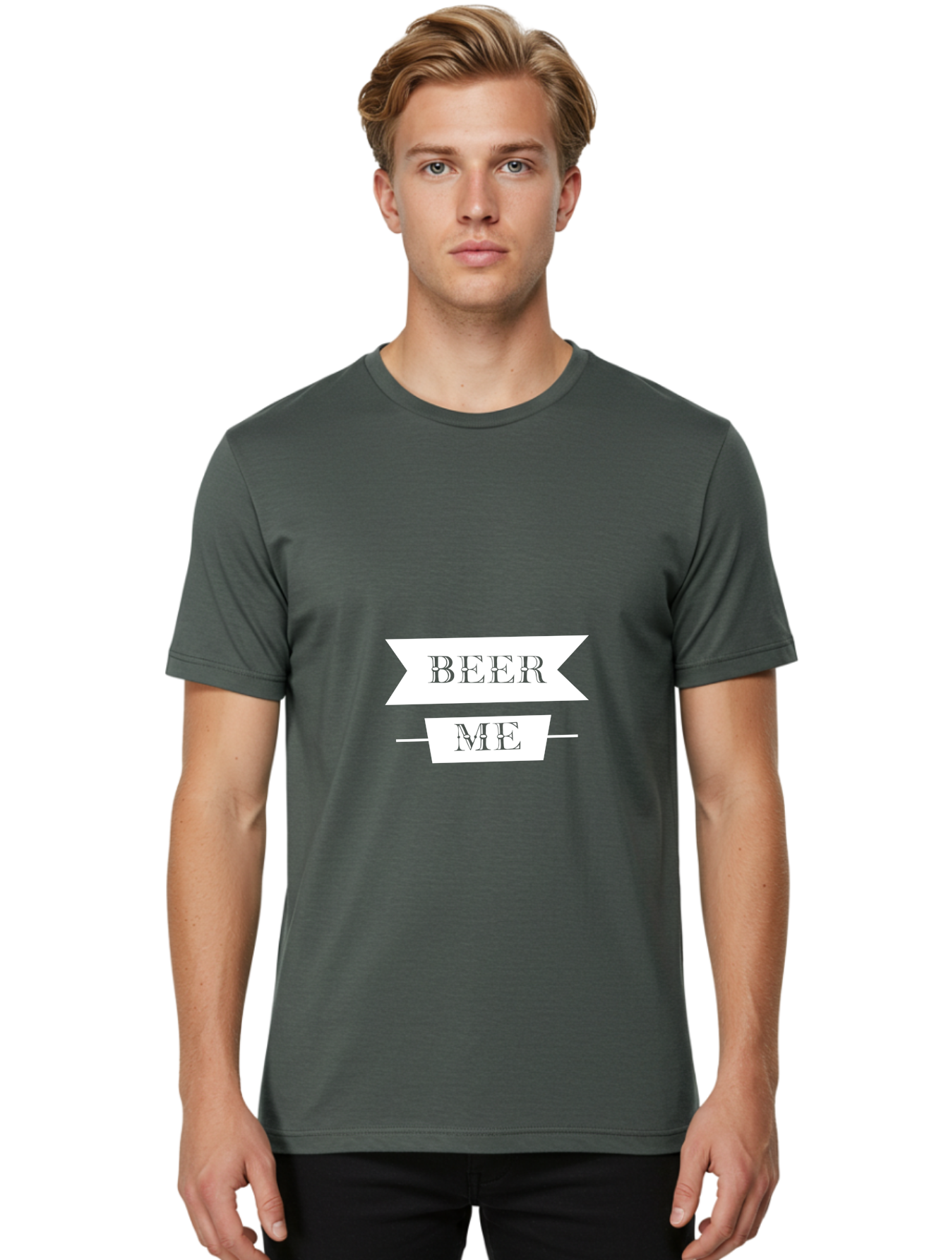 Beer Me Men'S Graphic Tee, 100% Cotton, Comfortable Casual Summer Wear, Machine Washable, Beer Invitation, Beer Request, Beer Lover, Beer Culture, Funny Beer Quote, Beer Me Sign, Humorous Phrase, Beer Enthusiast Aae134
