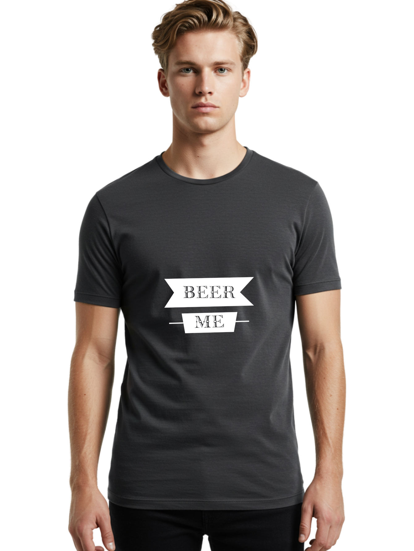 Beer Me Men'S Graphic Tee, 100% Cotton, Comfortable Casual Summer Wear, Machine Washable, Beer Invitation, Beer Request, Beer Lover, Beer Culture, Funny Beer Quote, Beer Me Sign, Humorous Phrase, Beer Enthusiast Aae134