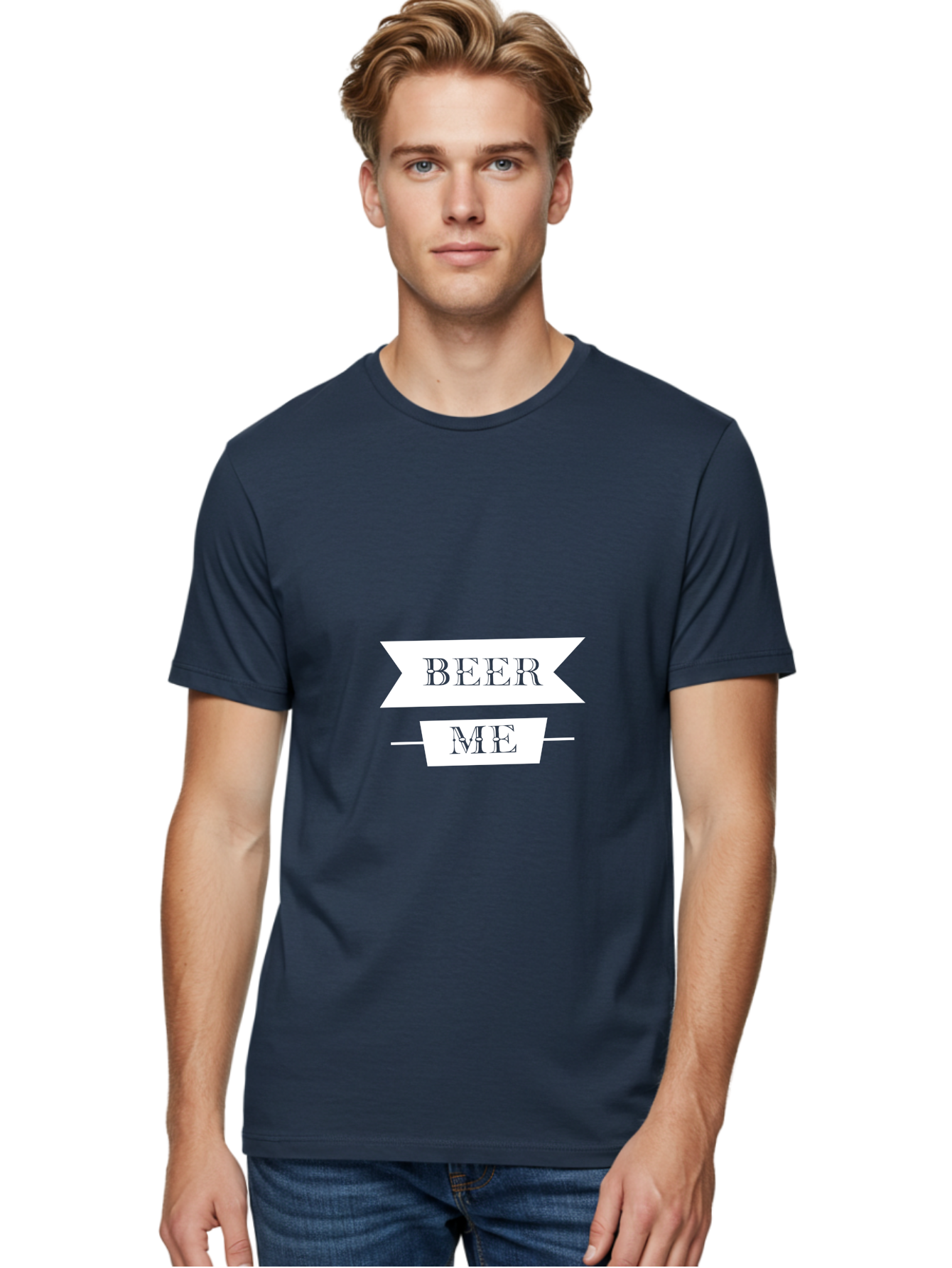 Beer Me Men'S Graphic Tee, 100% Cotton, Comfortable Casual Summer Wear, Machine Washable, Beer Invitation, Beer Request, Beer Lover, Beer Culture, Funny Beer Quote, Beer Me Sign, Humorous Phrase, Beer Enthusiast Aae134