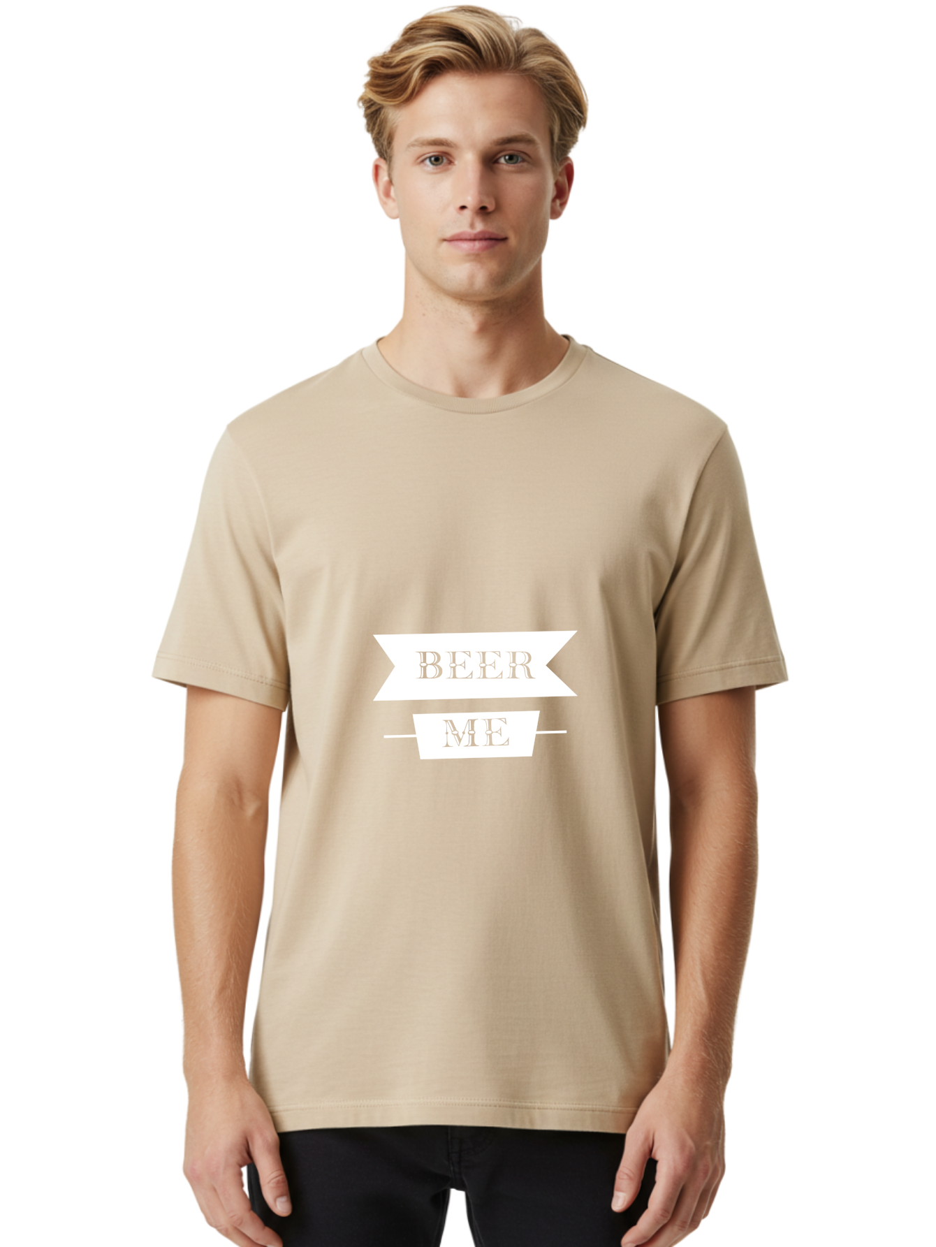 Beer Me Men'S Graphic Tee, 100% Cotton, Comfortable Casual Summer Wear, Machine Washable, Beer Invitation, Beer Request, Beer Lover, Beer Culture, Funny Beer Quote, Beer Me Sign, Humorous Phrase, Beer Enthusiast Aae134
