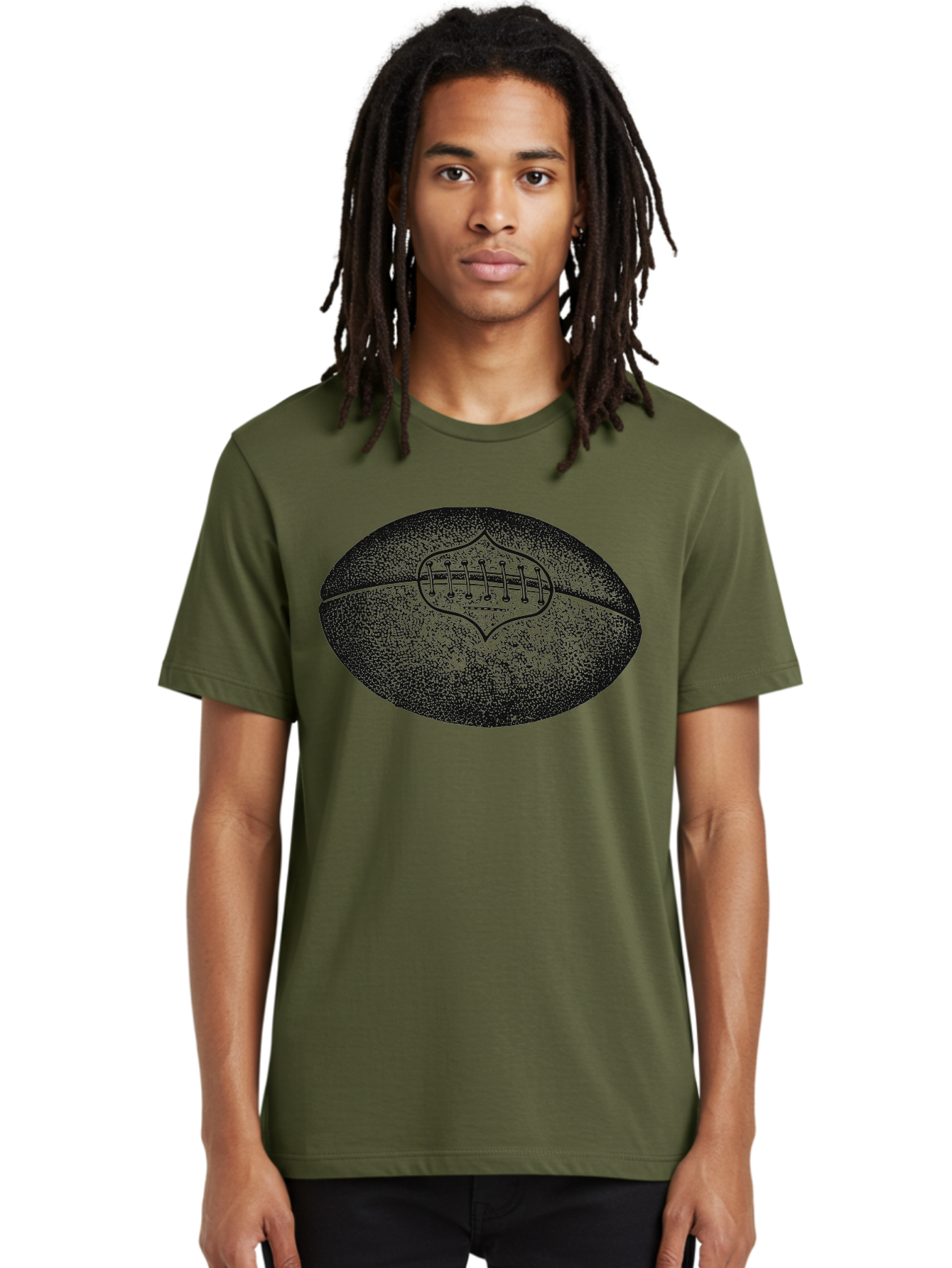 Blitz Ball Men'S Graphic Tee, 100% Cotton, Comfortable Casual Summer Wear, Machine Washable, Stippled American Football, Sports Equipment, Football Texture, Athletic Gear, Team Sports, Competitive Play, Gridiron Football Aae148