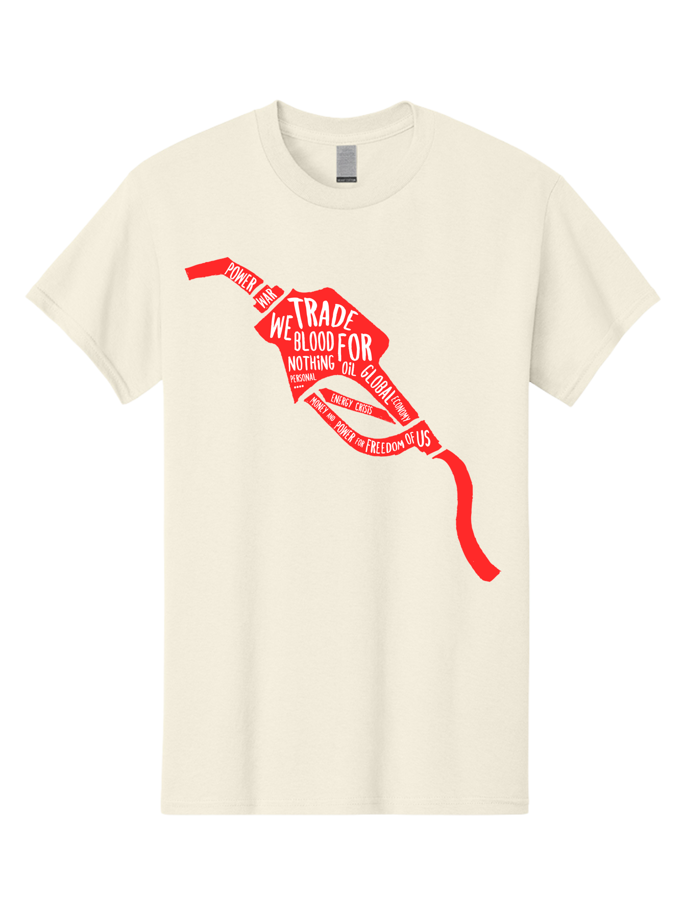 Blood Oil Men'S Graphic Tee, 100% Cotton, Comfortable Casual Summer Wear, Machine Washable, Protest Art, Social Commentary, Oil And Power, Global Economy, War And Energy Crisis, Power Of Money And Freedom Aae150