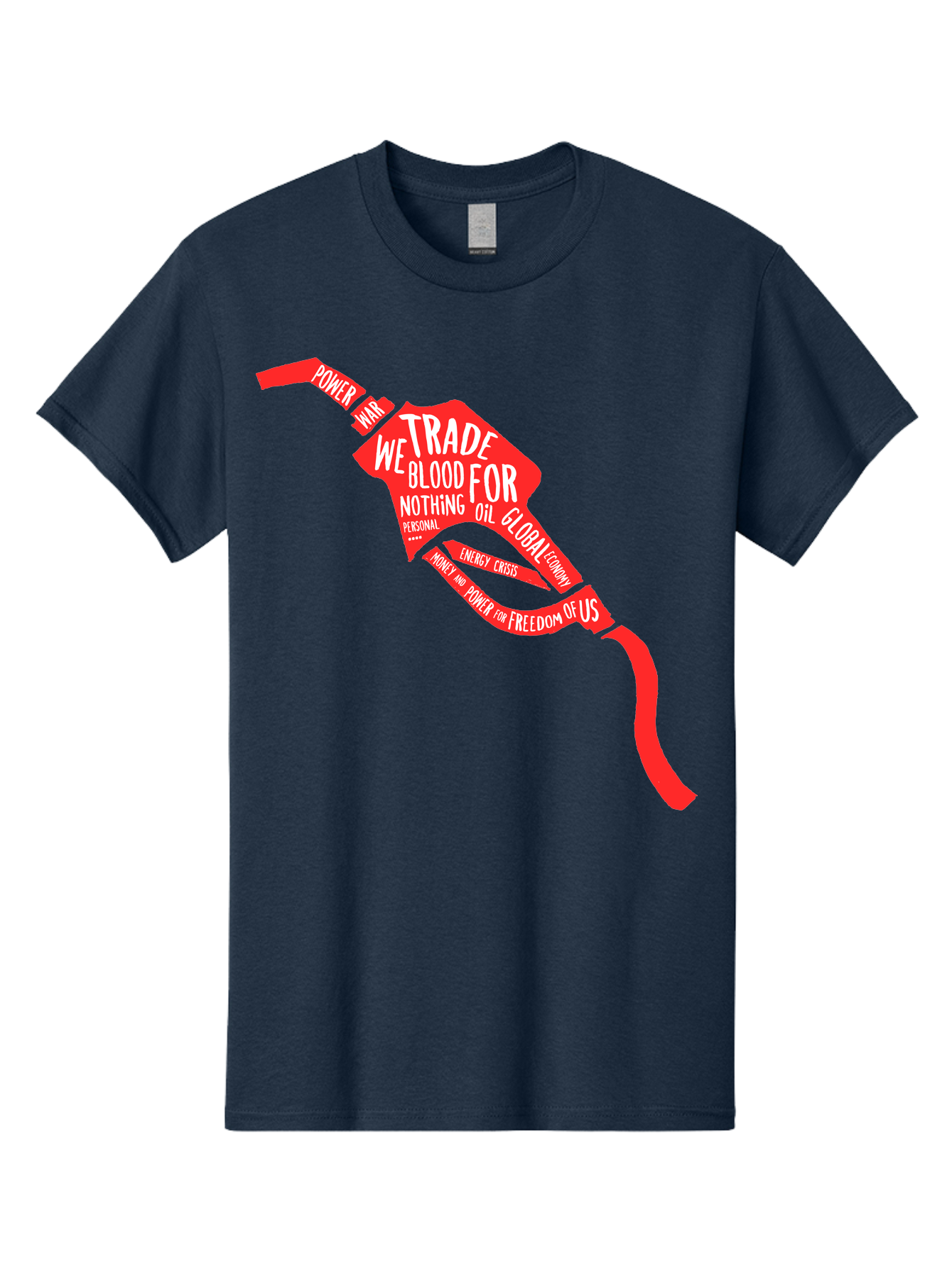 Blood Oil Men'S Graphic Tee, 100% Cotton, Comfortable Casual Summer Wear, Machine Washable, Protest Art, Social Commentary, Oil And Power, Global Economy, War And Energy Crisis, Power Of Money And Freedom Aae150