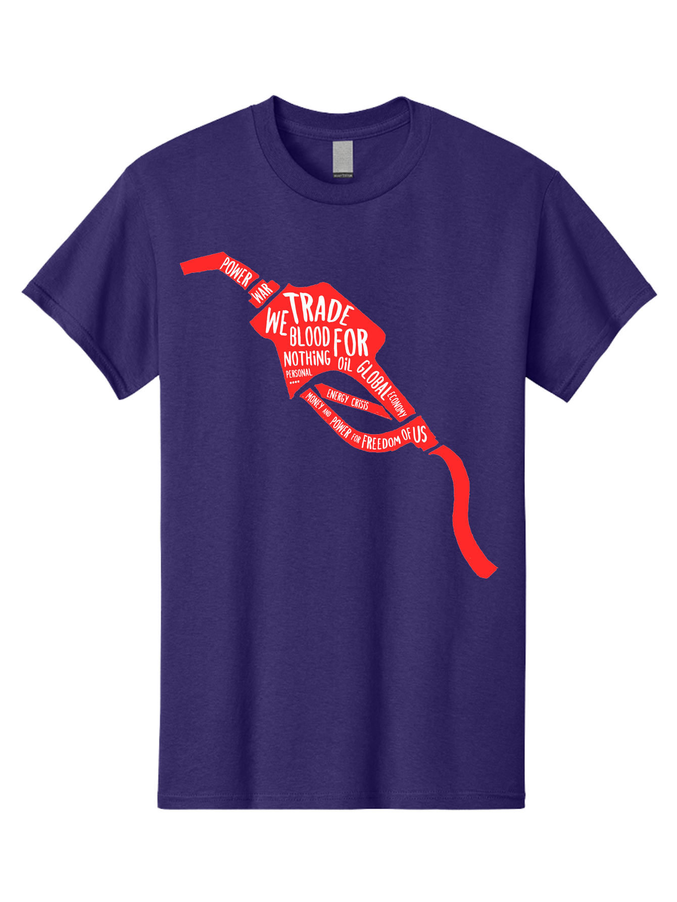 Blood Oil Men'S Graphic Tee, 100% Cotton, Comfortable Casual Summer Wear, Machine Washable, Protest Art, Social Commentary, Oil And Power, Global Economy, War And Energy Crisis, Power Of Money And Freedom Aae150
