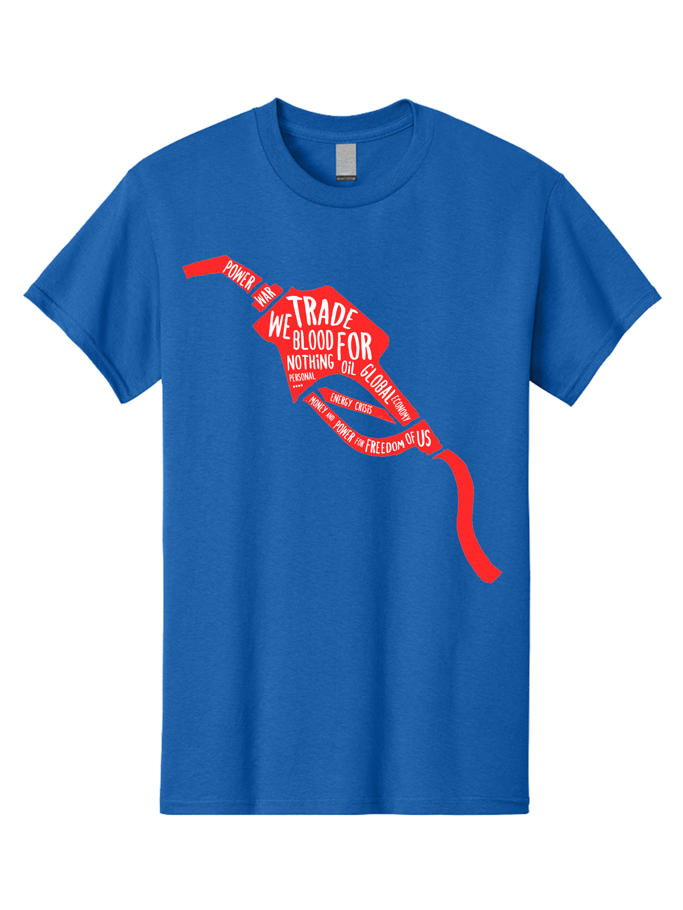 Blood Oil Men'S Graphic Tee, 100% Cotton, Comfortable Casual Summer Wear, Machine Washable, Protest Art, Social Commentary, Oil And Power, Global Economy, War And Energy Crisis, Power Of Money And Freedom Aae150